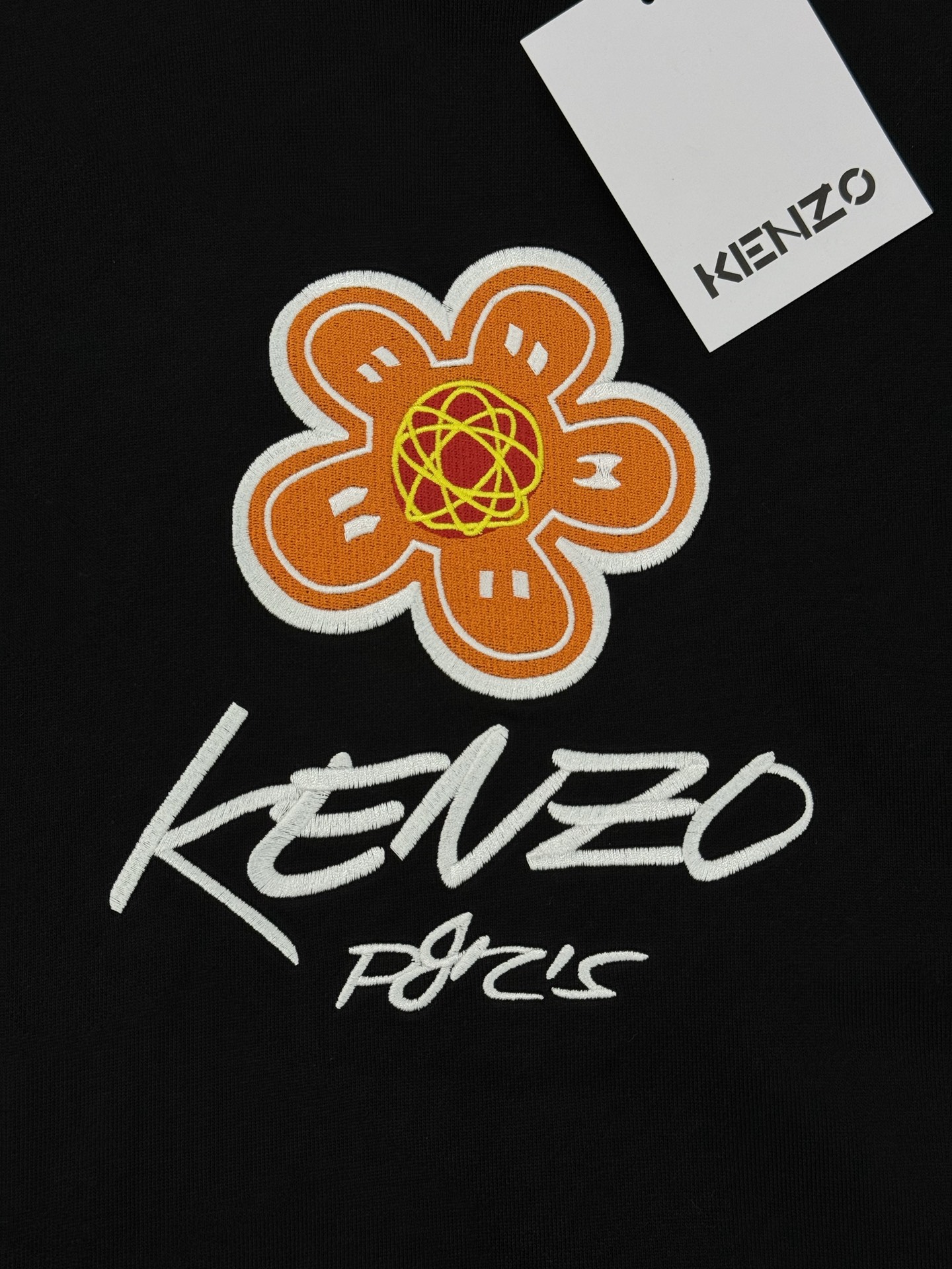 Kenzo 25s新款花朵连帽卫衣.男女同款！柔软360g棉质面料，穿着超舒适!正面橙色花朵+品牌字母，
