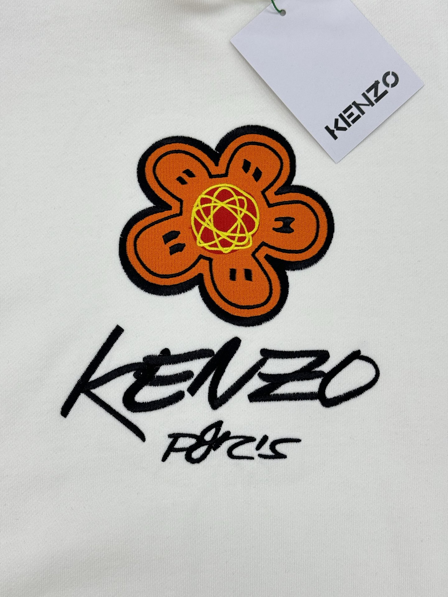 Kenzo 25s新款花朵连帽卫衣.男女同款！柔软360g棉质面料，穿着超舒适!正面橙色花朵+品牌字母，