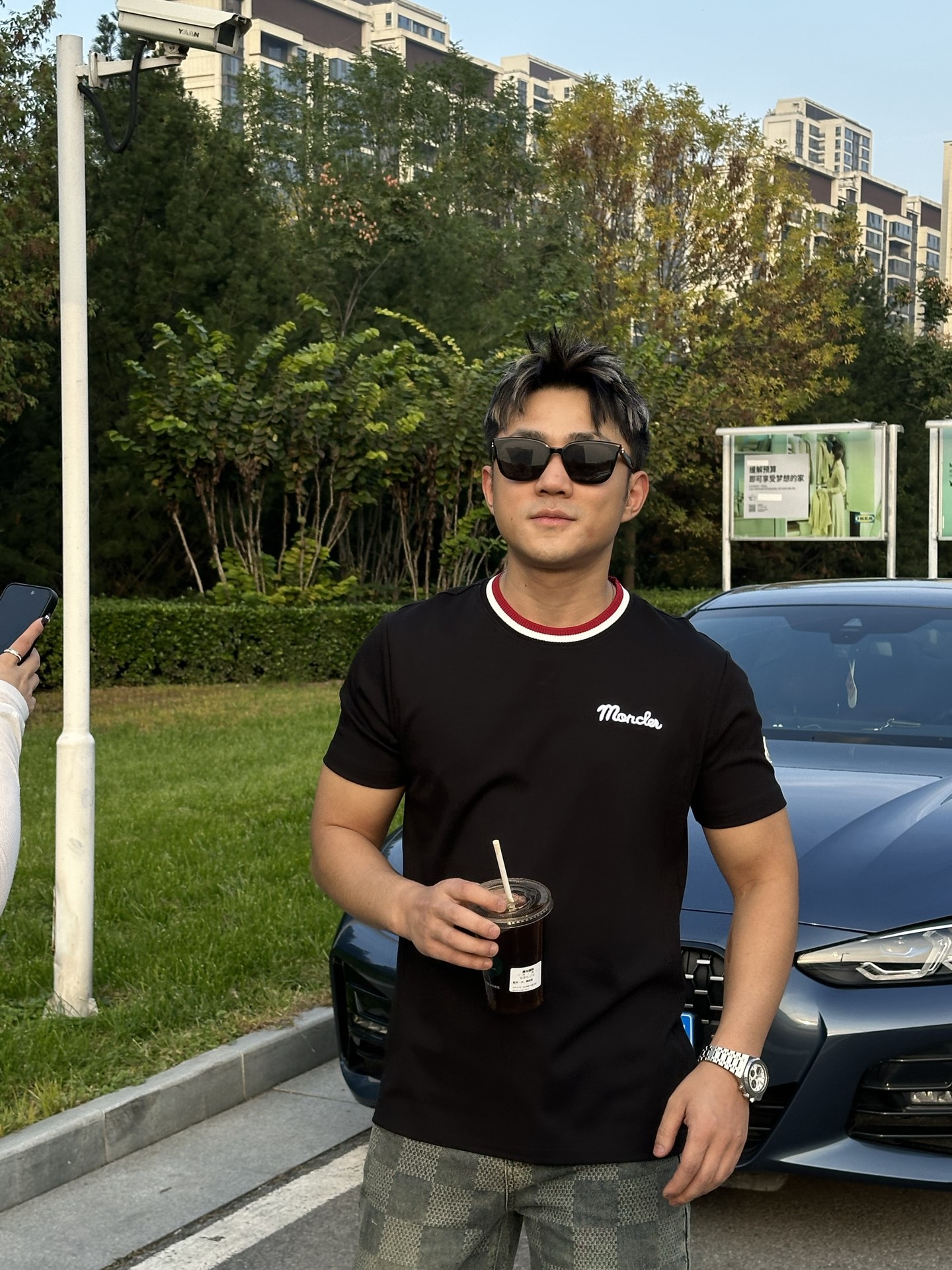 Moncler蒙口25s男士莫代尔短袖T恤，300g莫代尔棉材质，柔软舒适，针织领口+红白条纹，学院风满