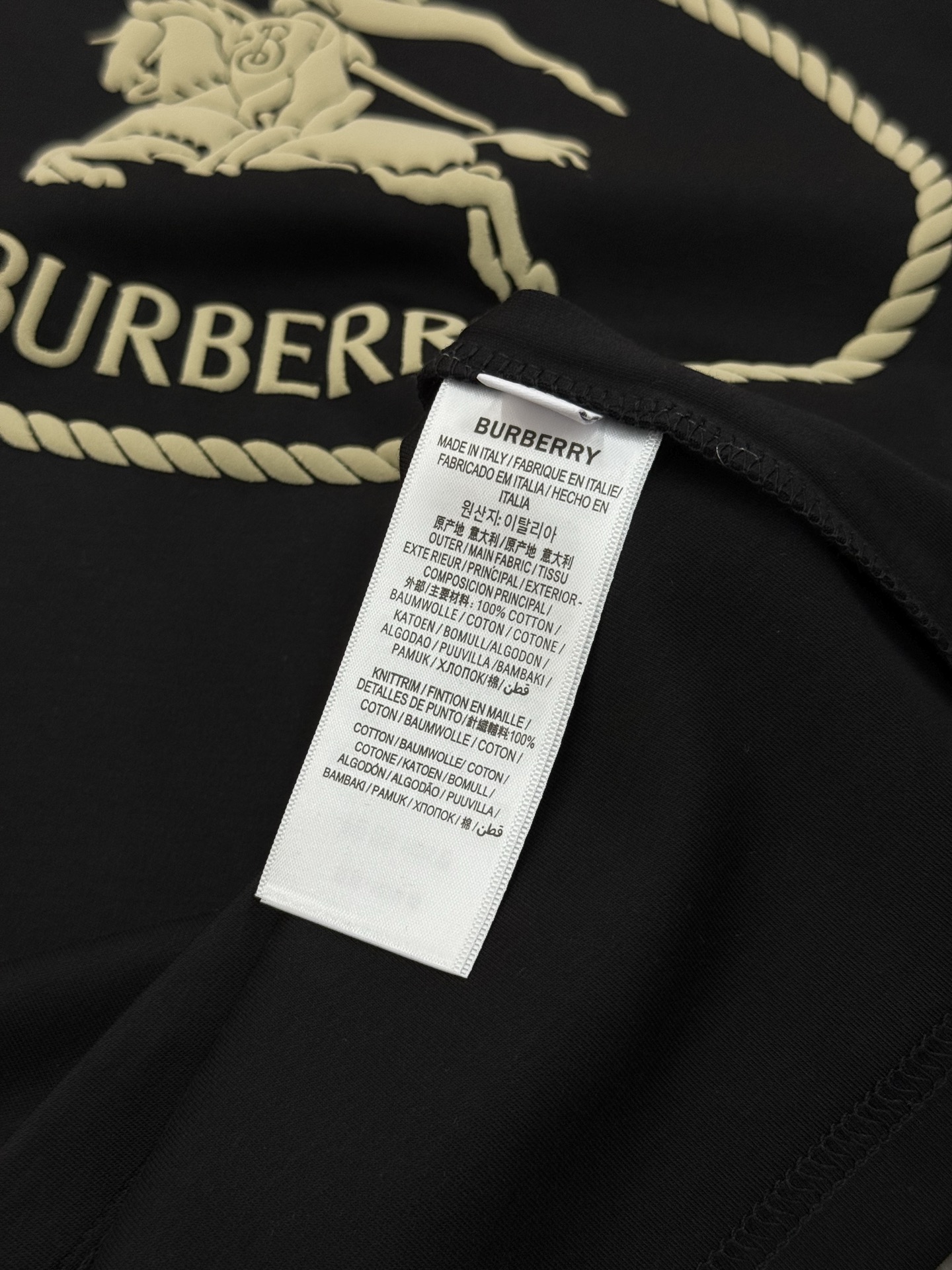 BBR*巴宝莉25s新款战马T恤.新品推荐！焕新升级百搭基础款，贸易公司出品！！甄选优质有机300g莫代