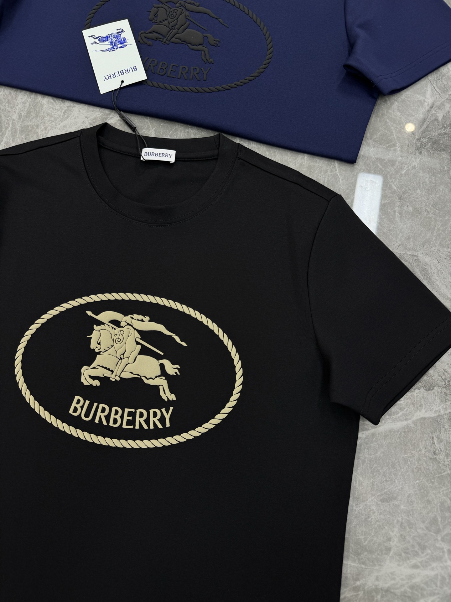 BBR*巴宝莉25s新款战马T恤.新品推荐！焕新升级百搭基础款，贸易公司出品！！甄选优质有机300g莫代