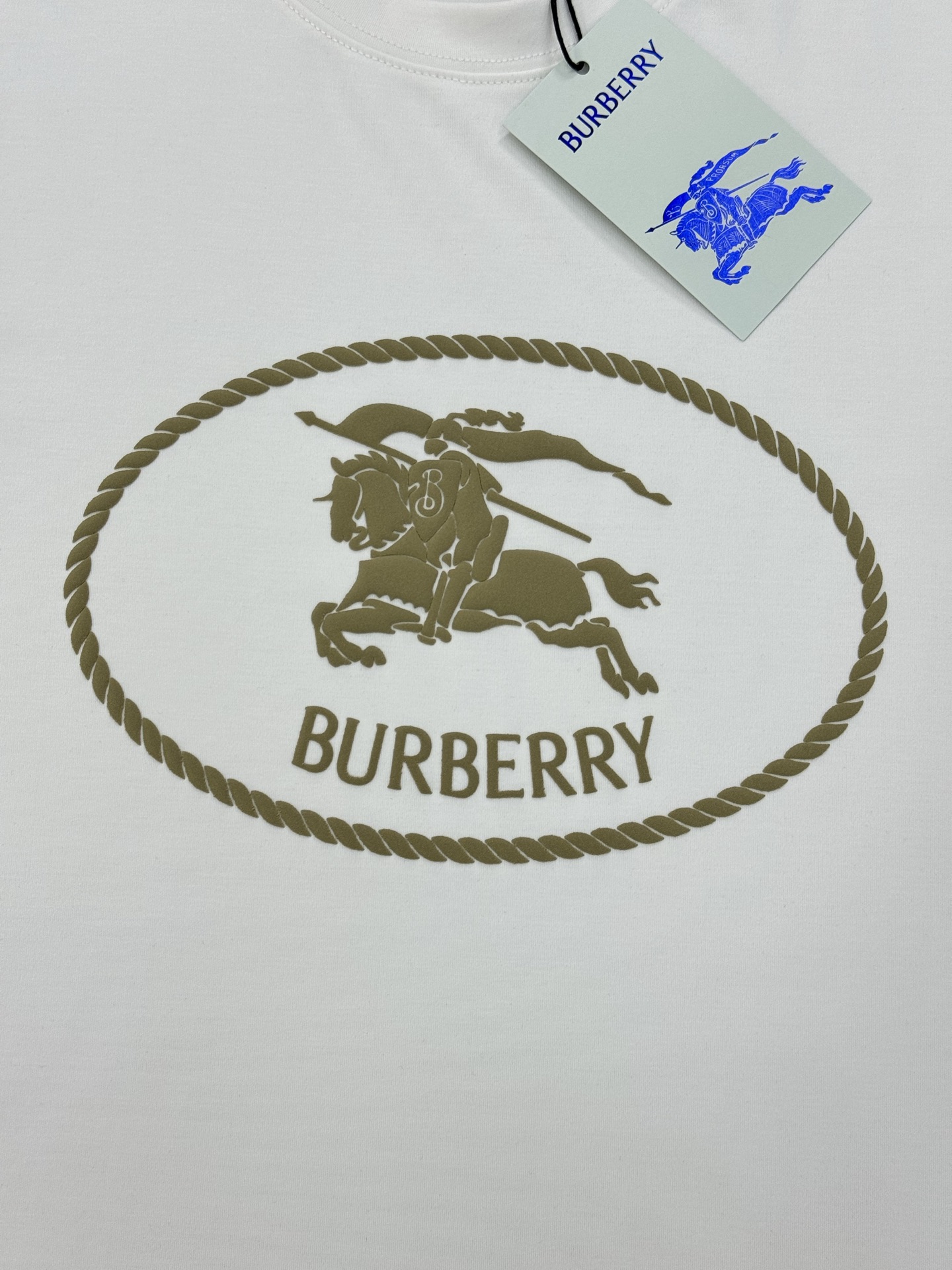 BBR*巴宝莉25s新款战马T恤.新品推荐！焕新升级百搭基础款，贸易公司出品！！甄选优质有机300g莫代