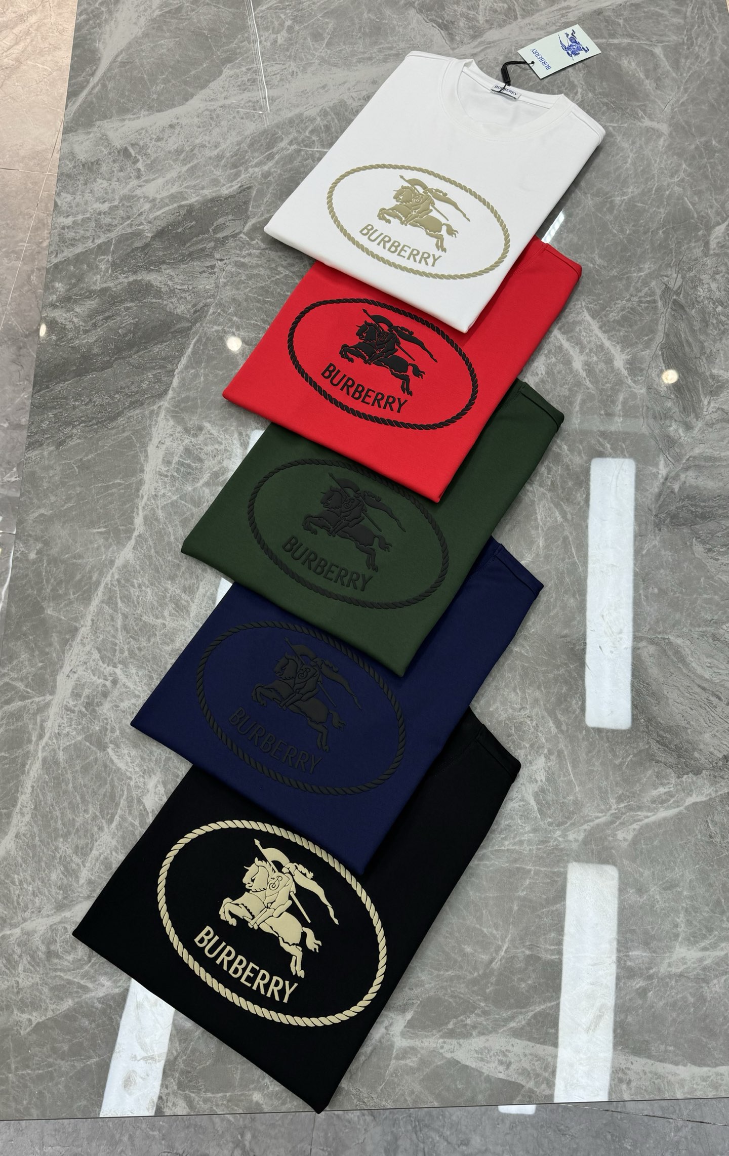 BBR*巴宝莉25s新款战马T恤.新品推荐！焕新升级百搭基础款，贸易公司出品！！甄选优质有机300g莫代