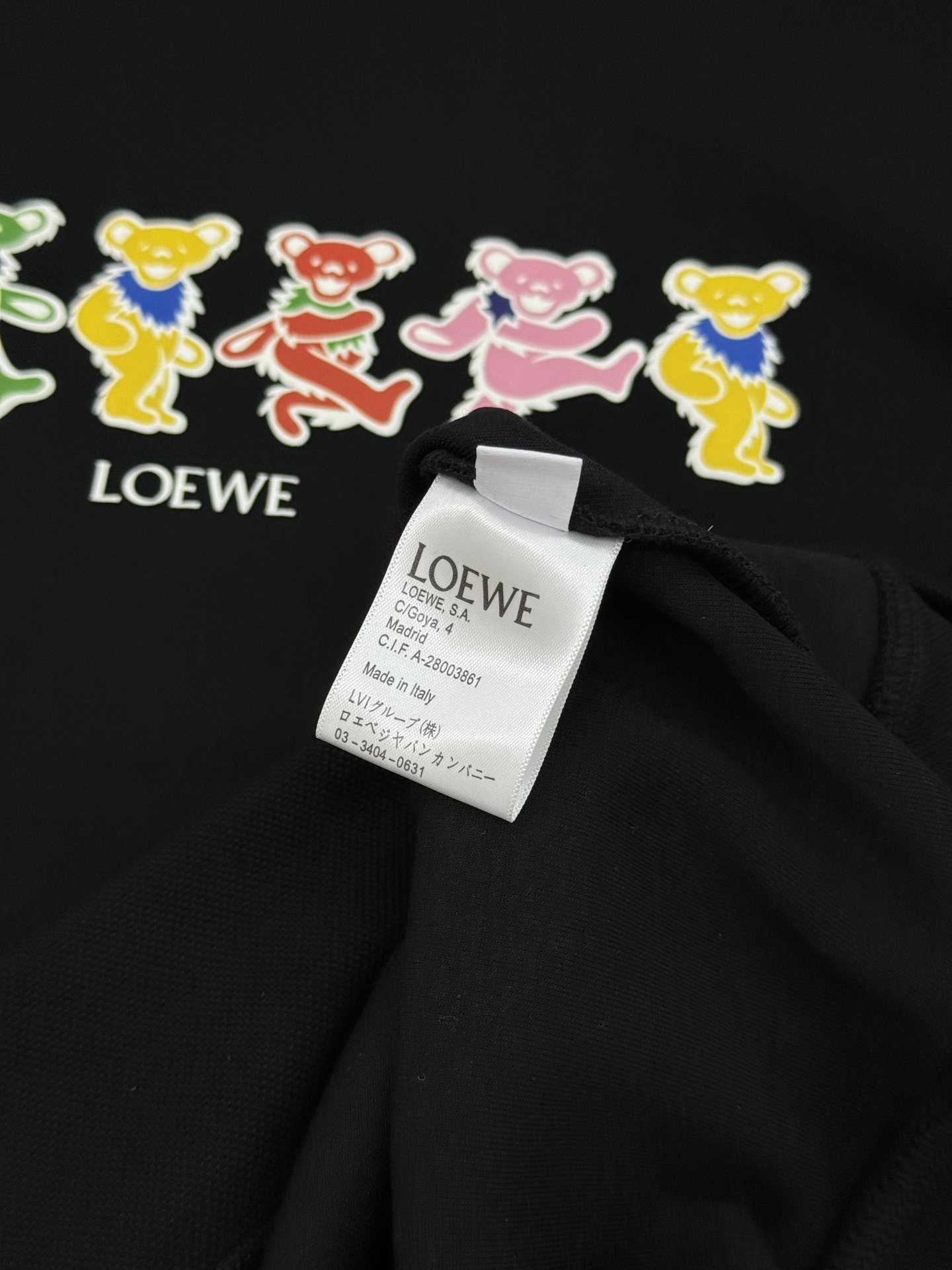 Loew*e 罗意-威新款潮牌T恤.男女同款！最新花型小熊造型设计.非常减龄！os版型不挑人，搭配3D烫