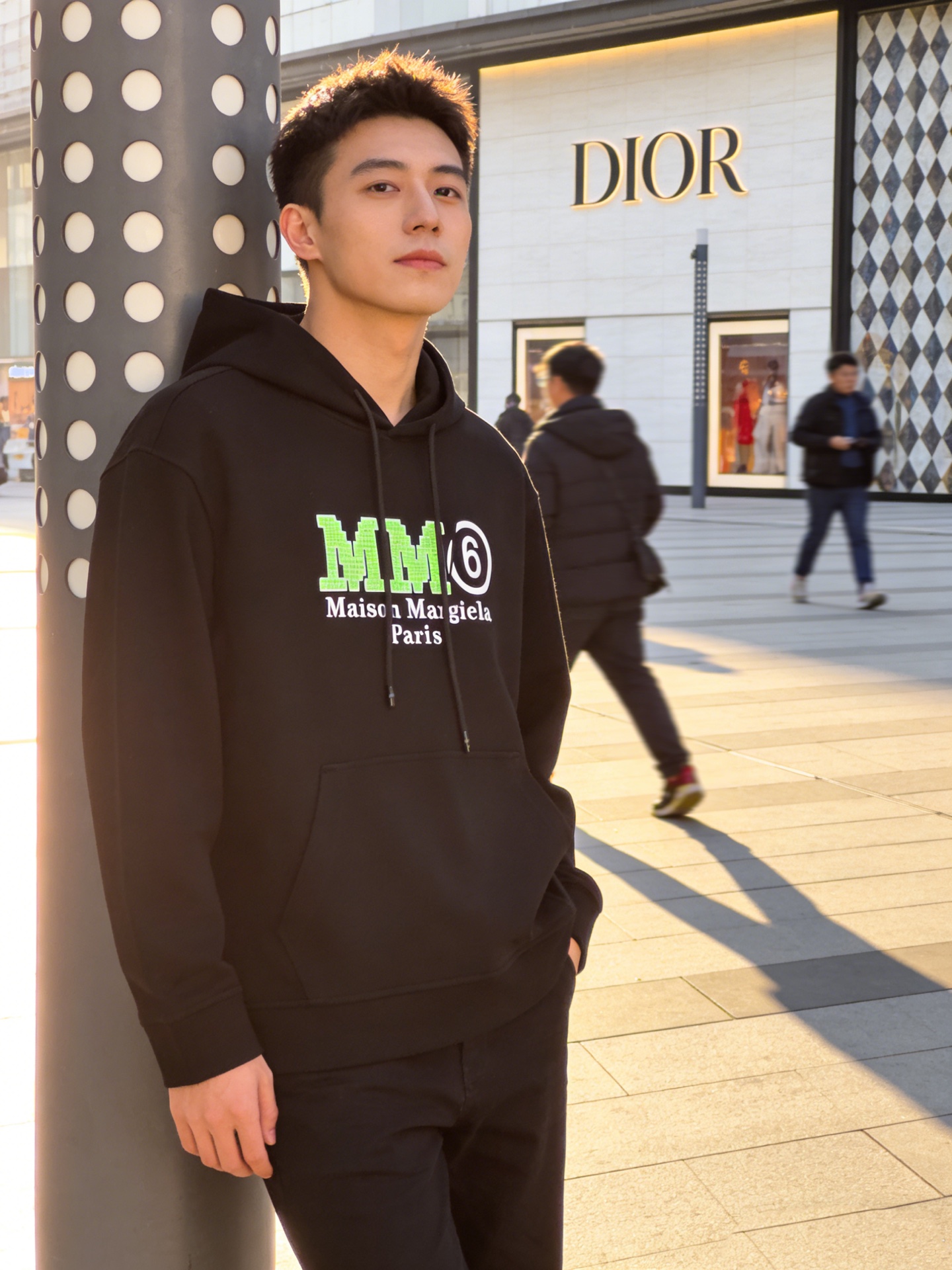 Maison Margiela新款连帽天丝卫衣.男女同款！马吉拉经典图形字母设计.特别之作！双层立体烫画