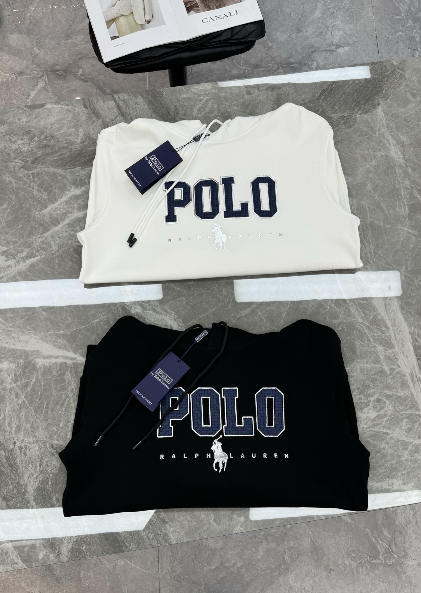 Polo拉夫劳伦新款连帽卫衣.男女同款～潮人必备！胸前定制品牌图形烫画工艺.经典G字母Polo设计.减龄