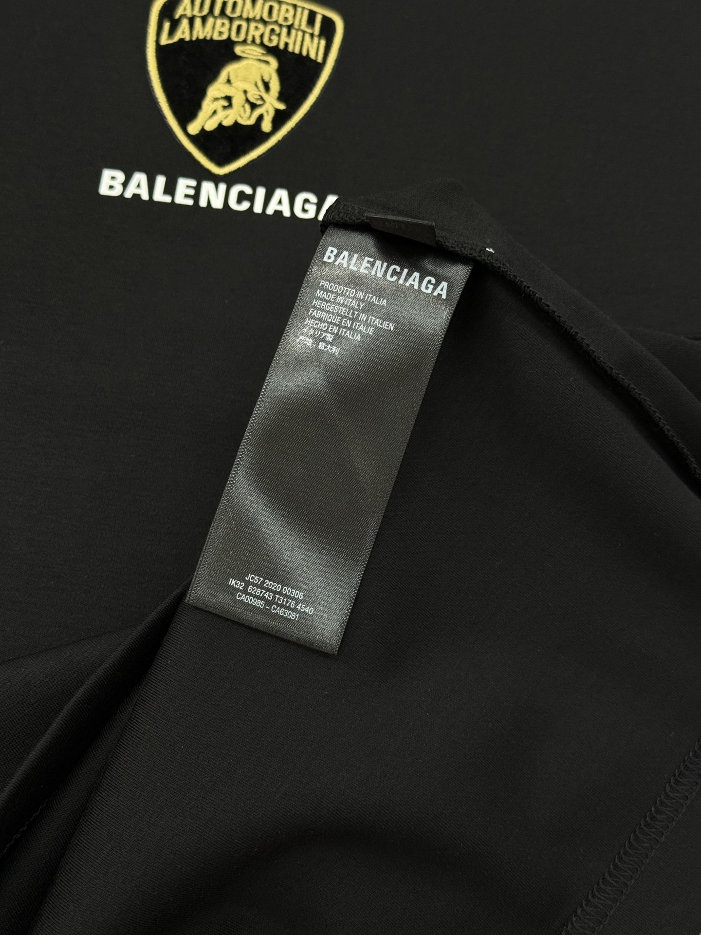 BALENCIA*GA巴黎世家新款莫代尔T恤.联名款兰博基尼.供定制100%高克重300g莫代尔棉材质制