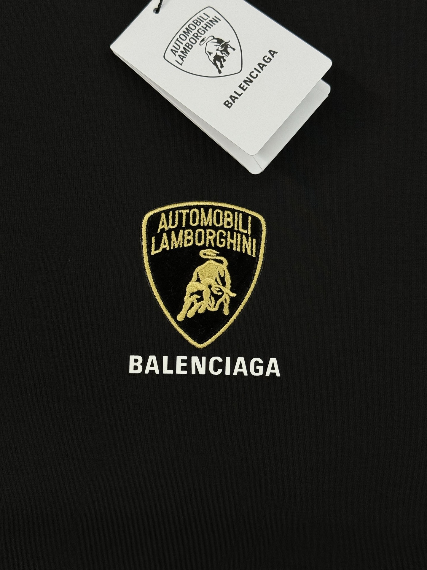 BALENCIA*GA巴黎世家新款莫代尔T恤.联名款兰博基尼.供定制100%高克重300g莫代尔棉材质制
