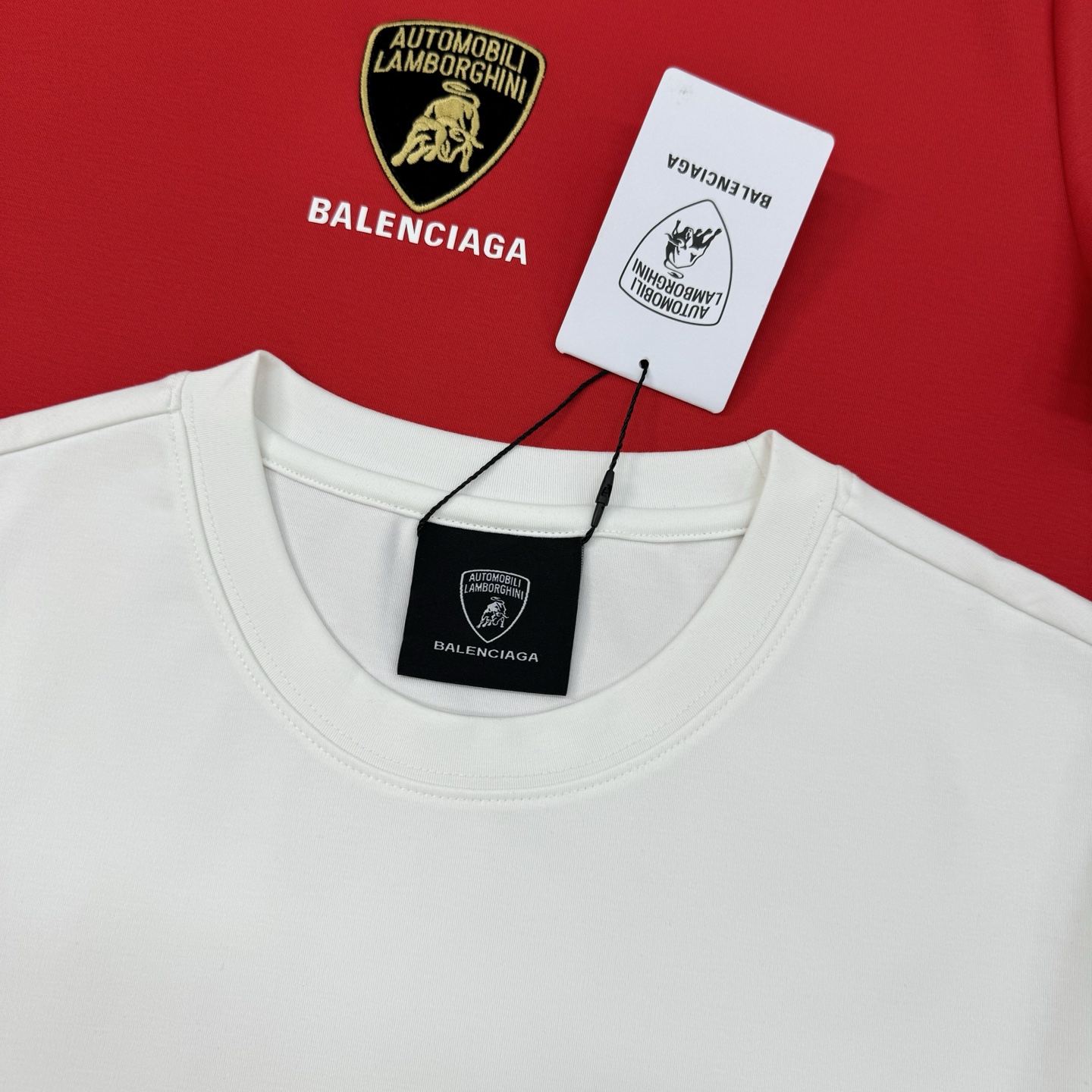 BALENCIA*GA巴黎世家新款莫代尔T恤.联名款兰博基尼.供定制100%高克重300g莫代尔棉材质制
