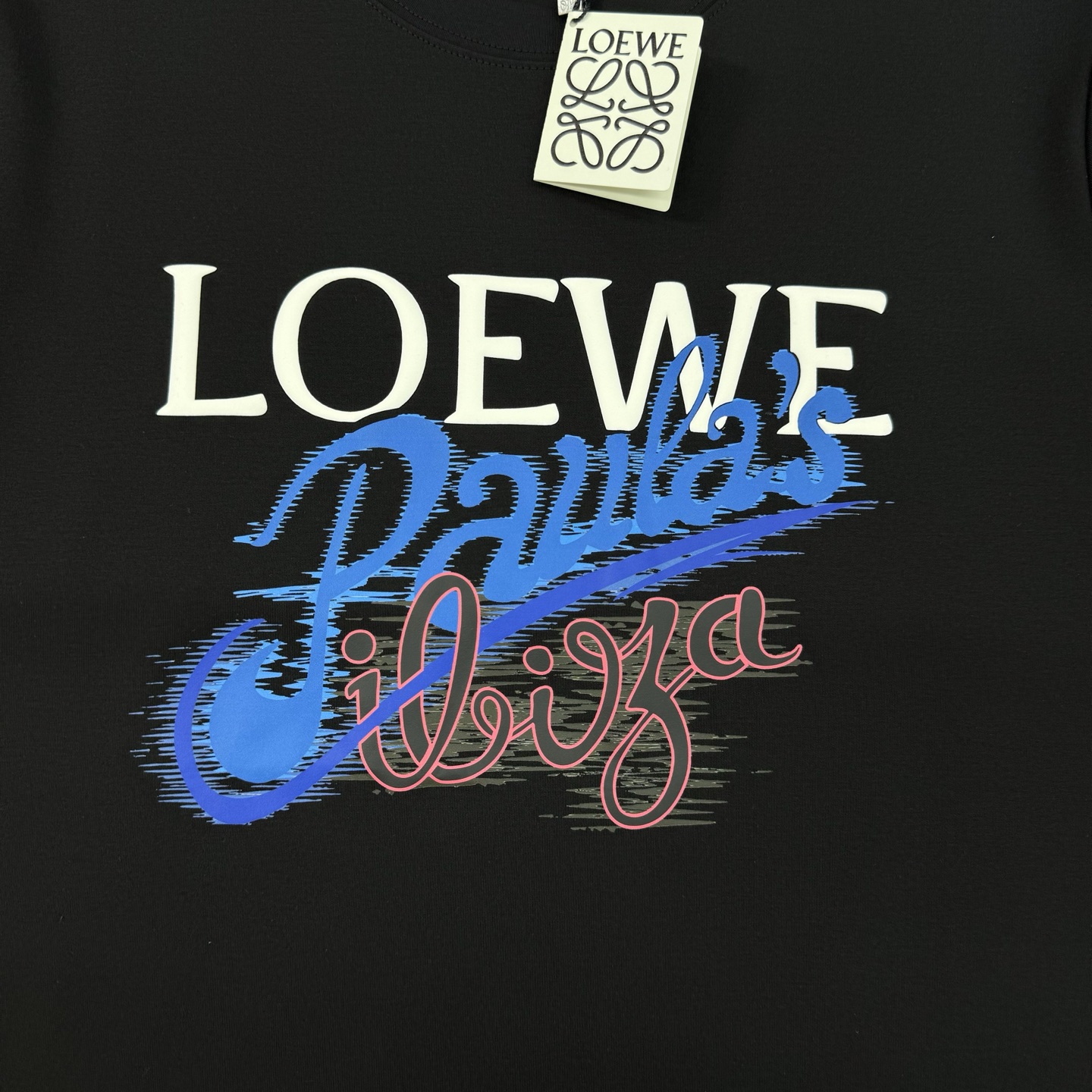 顶级颜值担当！LOEWE罗意*威新款短袖T恤.当季颜值担当.糖果色彩万针3D品牌字母烫画工艺.视觉感设计