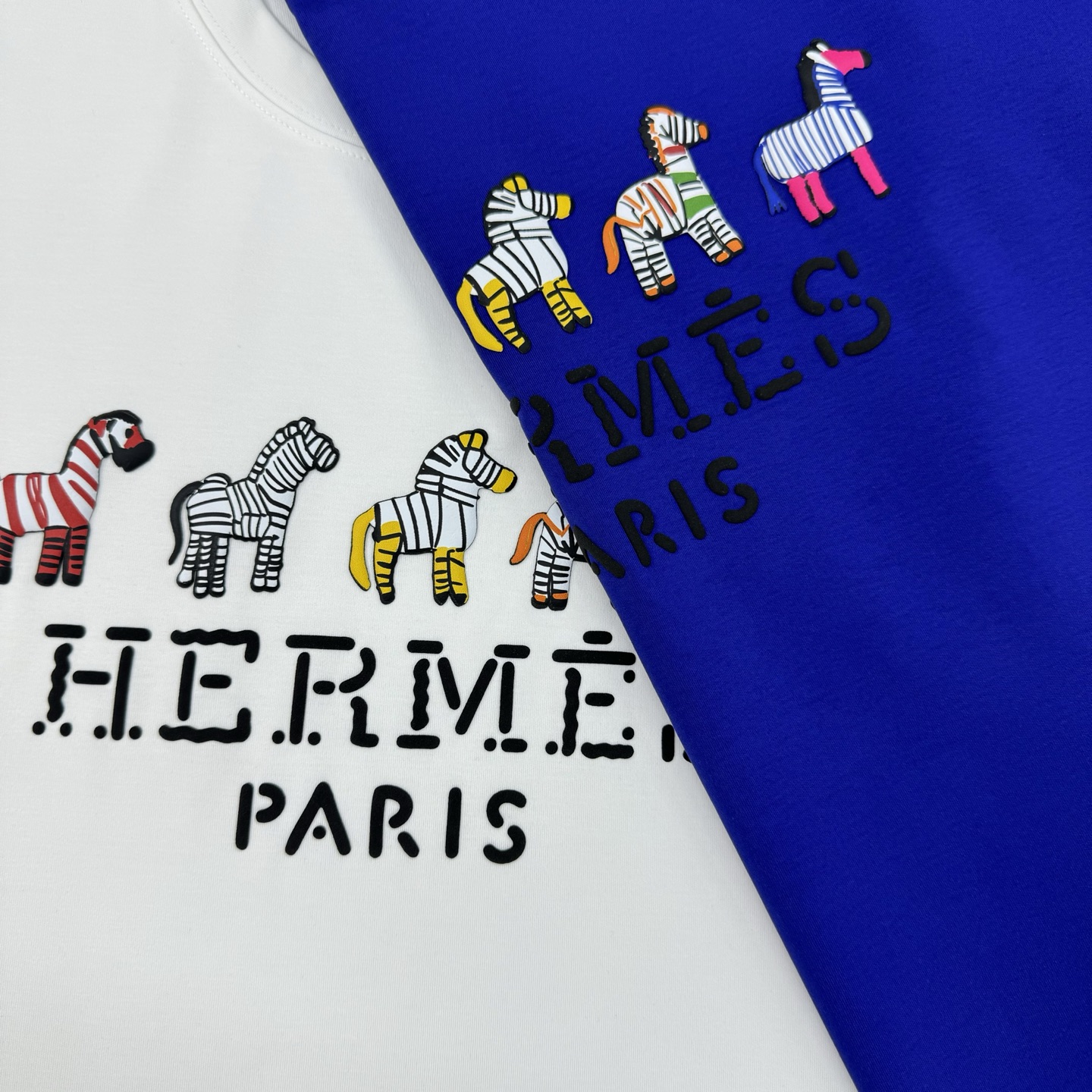 HERME*爱马仕新款莫代尔T恤.色彩搭配非常丰富.适合时尚街头潮流搭配！不限年龄的单品推荐[烟花]烫画