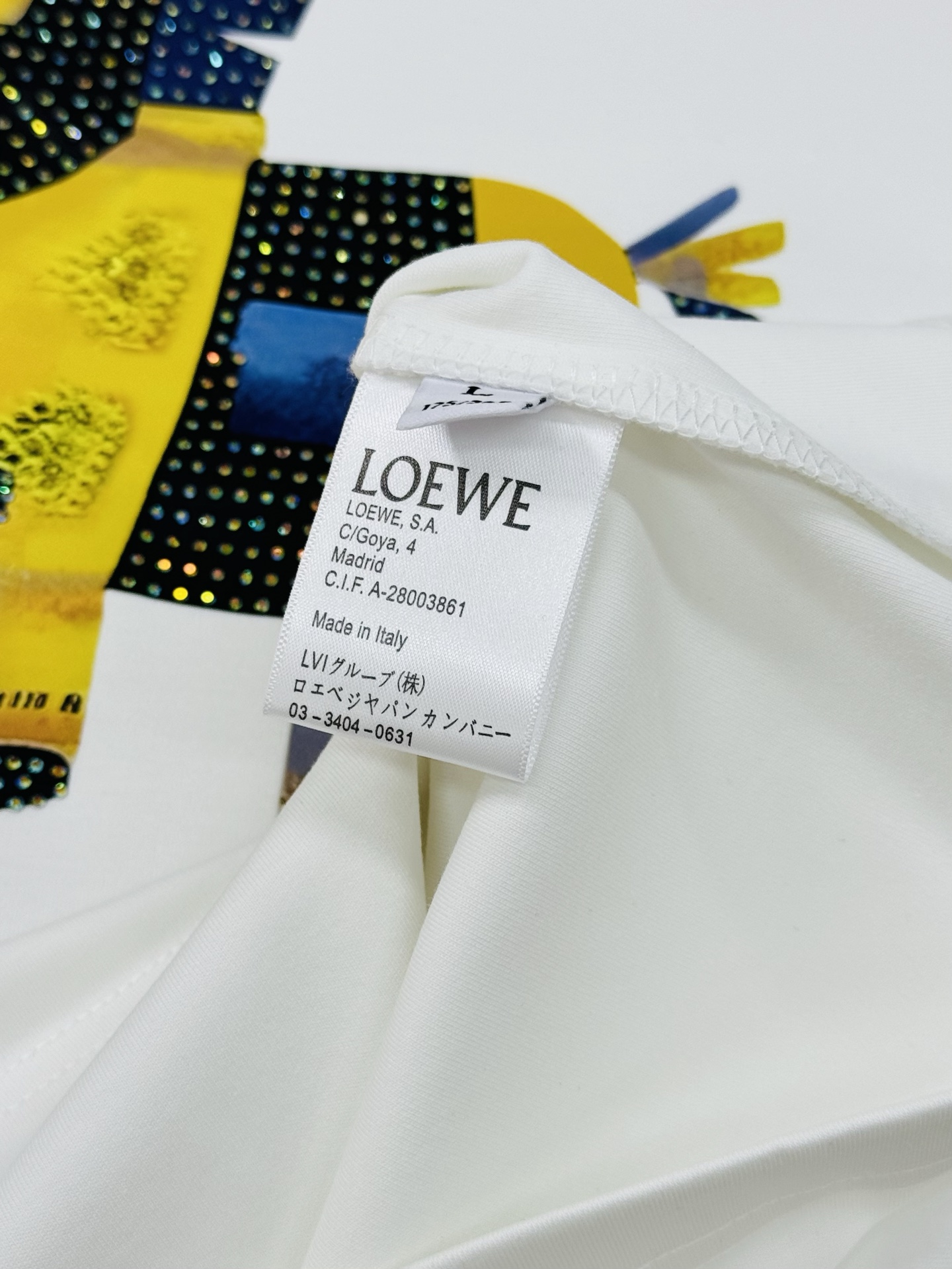 Loewe罗意威新款莫代尔T恤.立体烫画双层工艺！前胸卡通造型饰以品牌 logo数码精密烫画.彰显品牌调