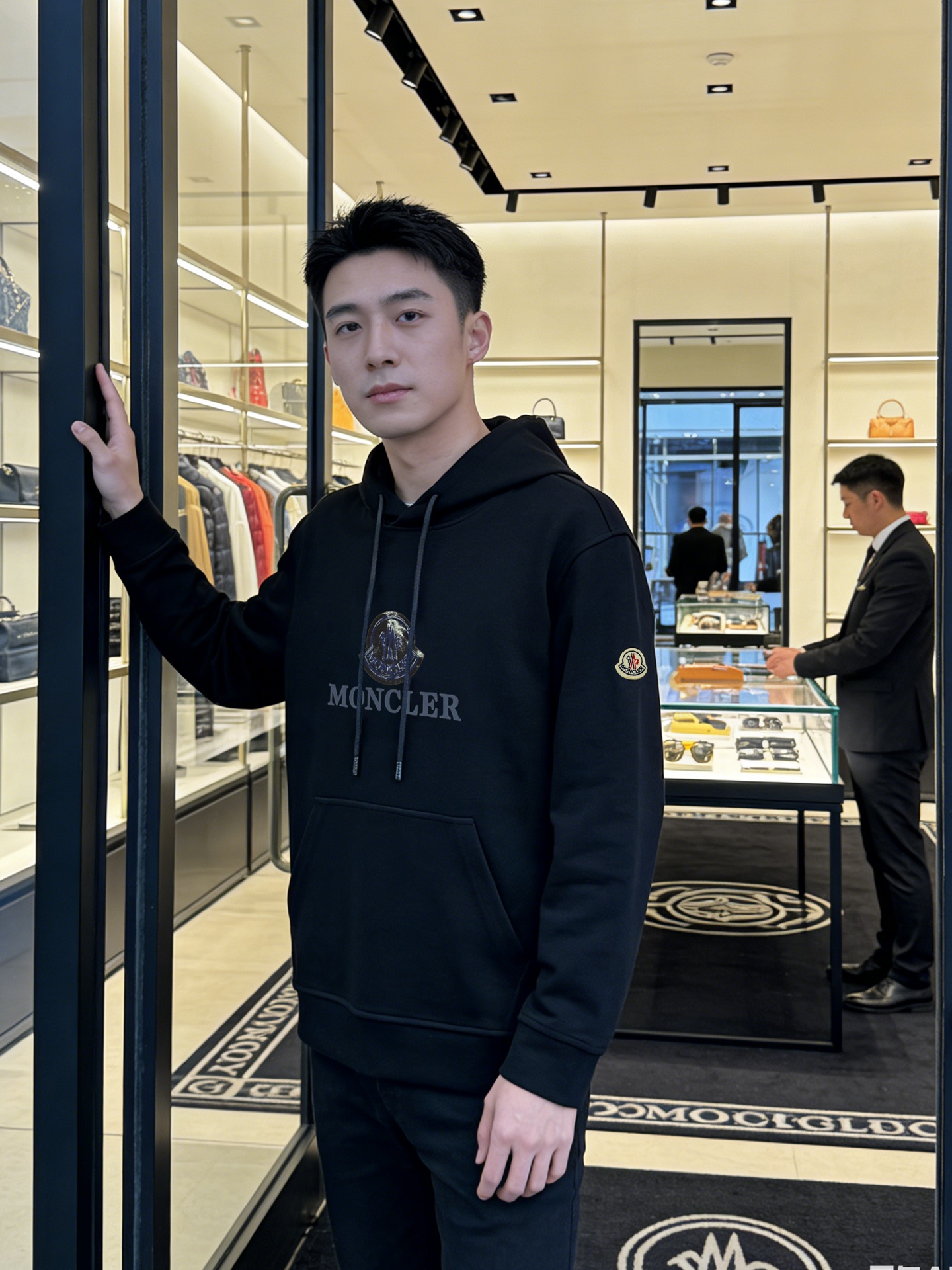 Moncler蒙口新款连帽卫衣，超舒适天丝面料.柔软棉质面料，舒适又保暖，日常穿搭超百搭!正面品牌标志+