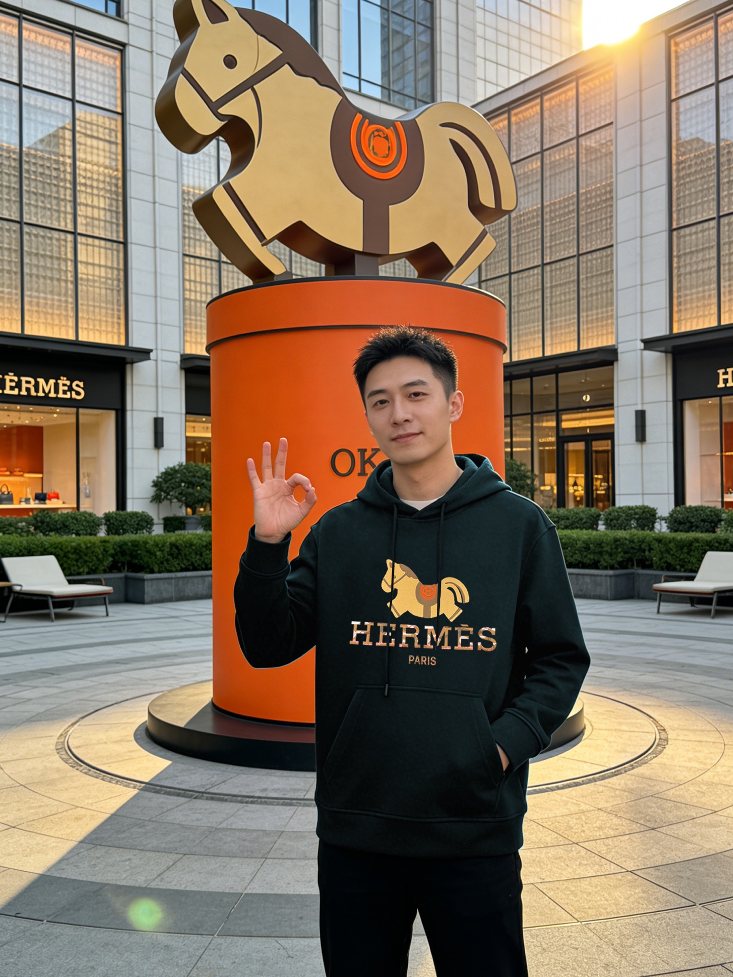 Hermès爱马仕新款连帽卫衣，棉莫柔软棉质面料，舒适又保暖，日常穿搭超百搭!正面有经典“HERMÈS 