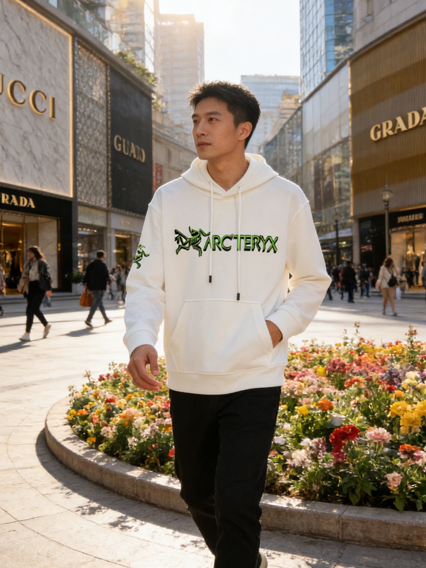 Arc'teryx始祖鸟新款连帽天丝卫衣.男女同款！黑色主色+荧光绿 Logo，简约又有辨识度计。超舒适