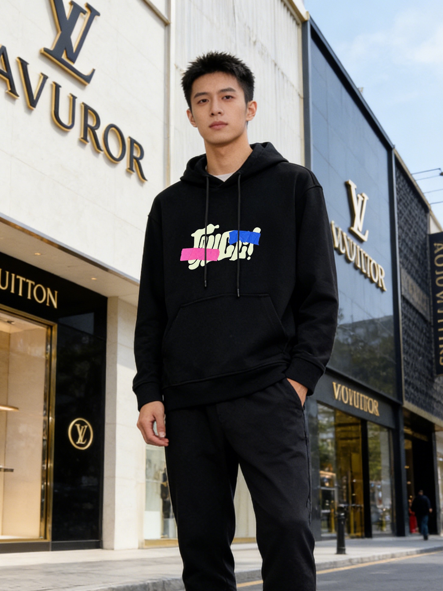 Gucci古奇新款连帽卫衣，甄选天丝面料.柔软棉质面料，穿着舒适又保暖。正面彩色品牌字母，双层高温烫画工