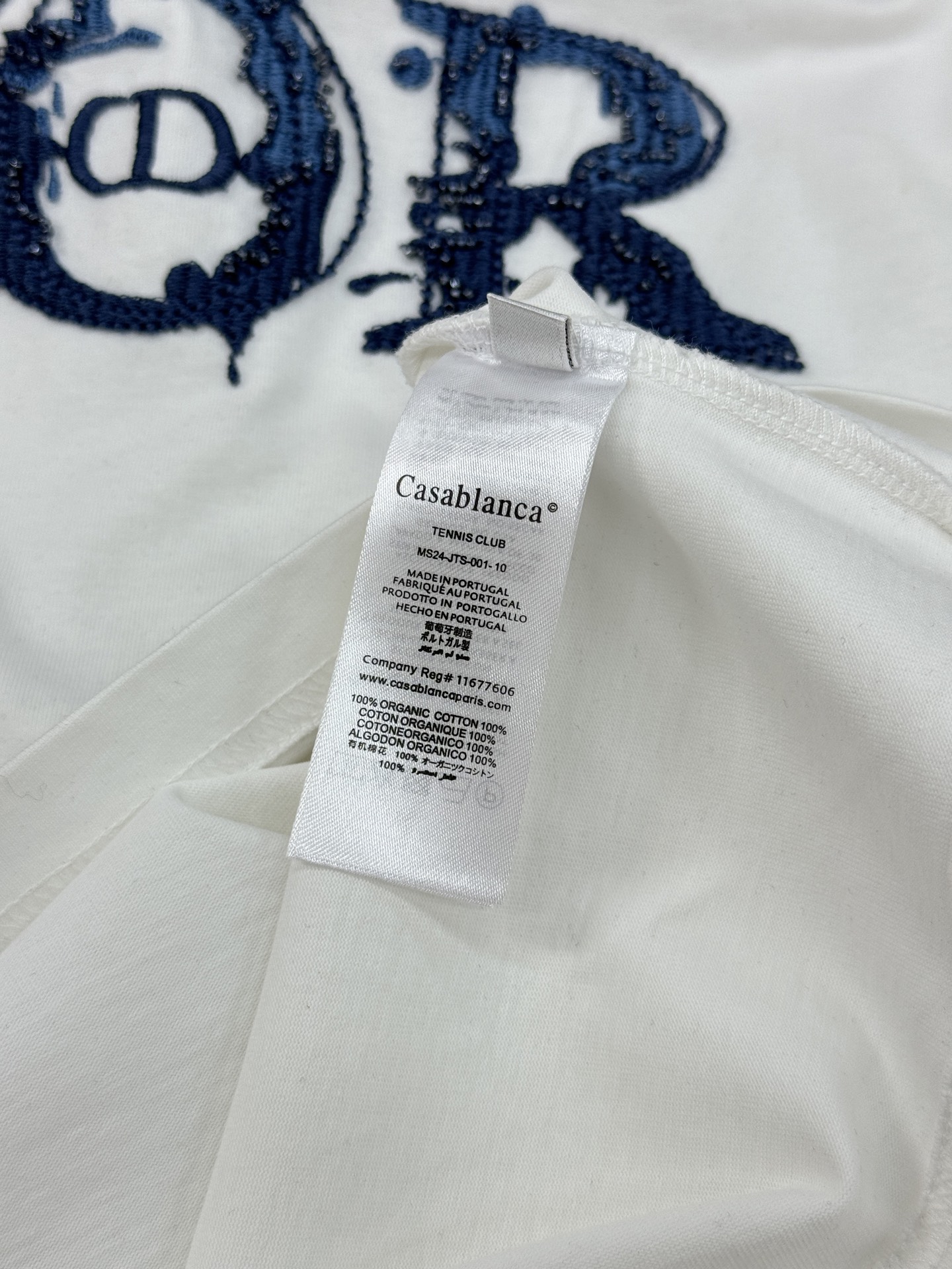 。🌾 Dior订珠绣花短袖T恤.26s新品.重磅3D绣花工艺！高克重纯棉质地.柔软又挺括.正面