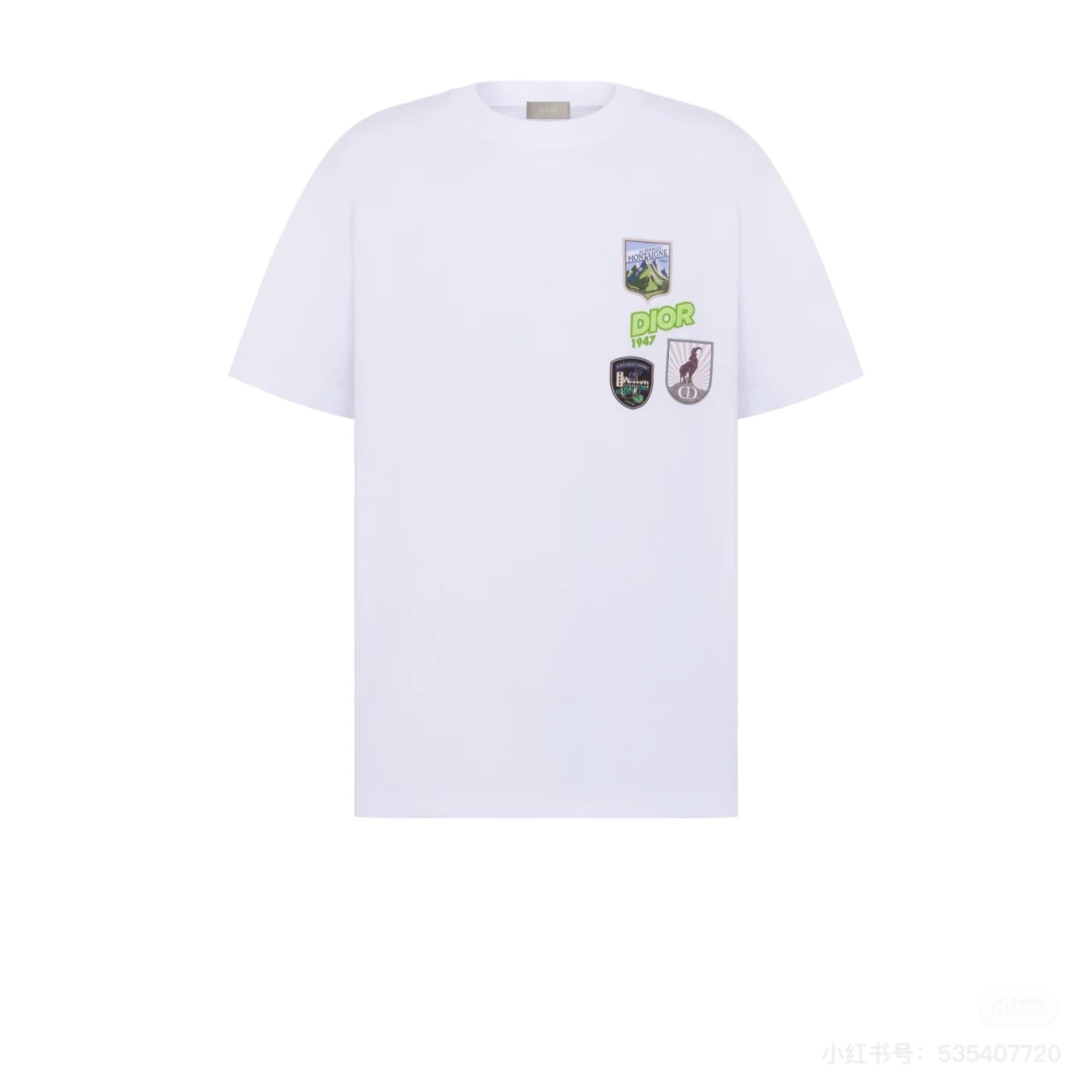 Dior26s新品刺绣🪡T恤，小红书同步！男女同款❤️高克重纯棉材质，穿着舒适透气，日常出街超适合!正面