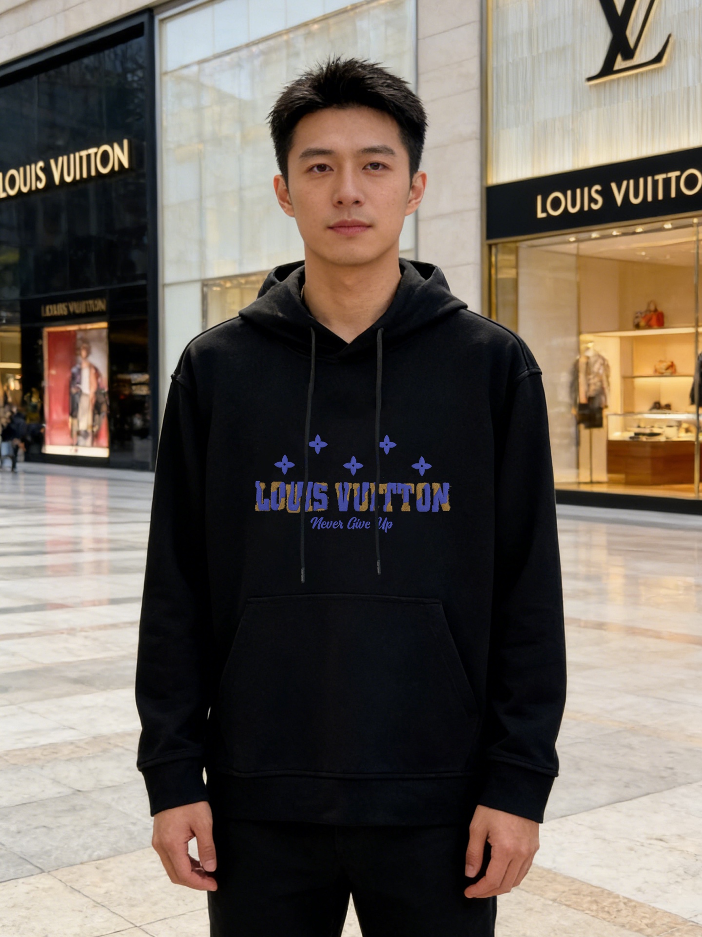 驴牌*新款星空连帽卫衣，渐变星空老花标识Logo，超有辨识度!高温烫画双层立体工艺.高品质天丝棉面料.柔