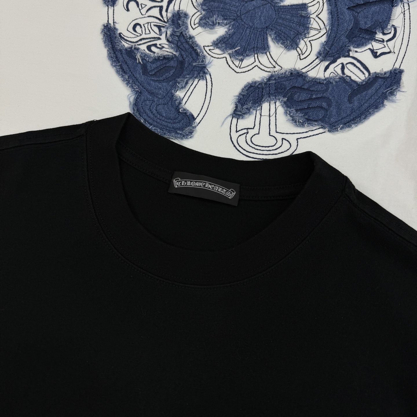 。🌾 Chrome Hearts 克罗心26s新品潮牌T恤.男女同款❤️双面品牌字母标识绣花设计.双面大