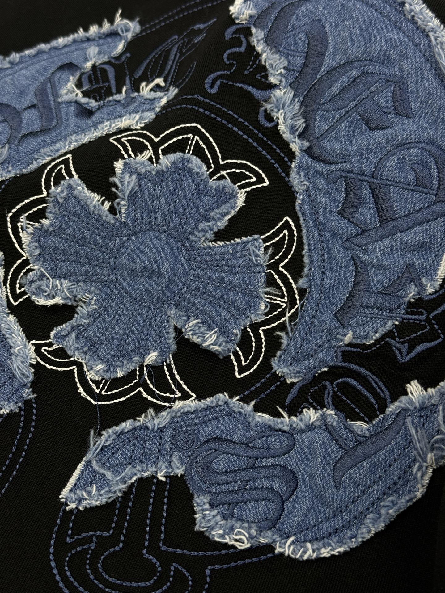 。🌾 Chrome Hearts 克罗心26s新品潮牌T恤.男女同款❤️双面品牌字母标识绣花设计.双面大