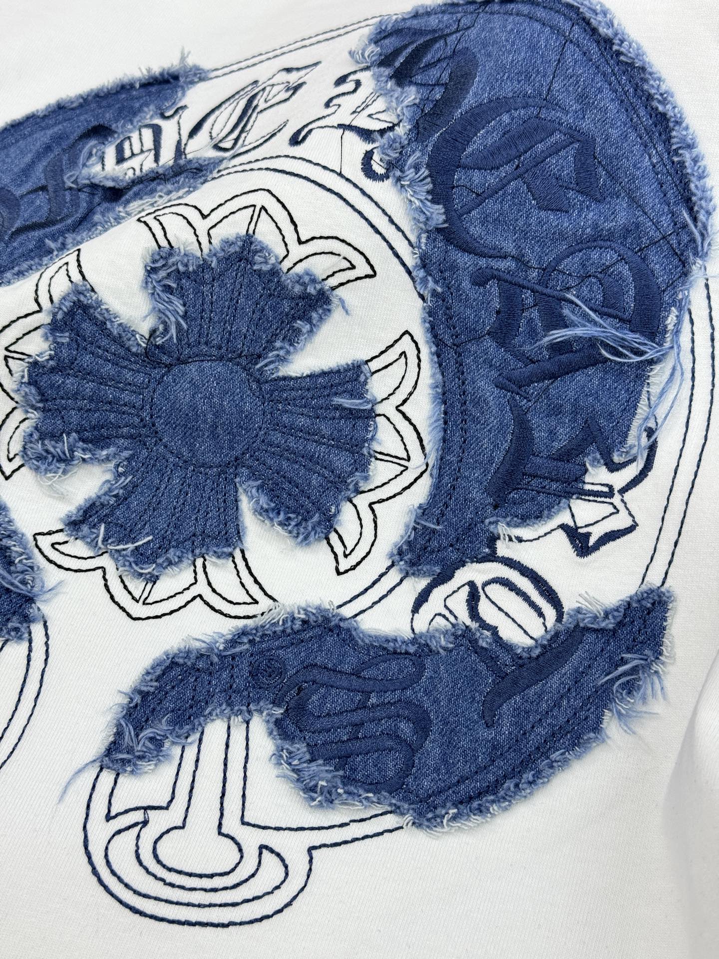 。🌾 Chrome Hearts 克罗心26s新品潮牌T恤.男女同款❤️双面品牌字母标识绣花设计.双面大