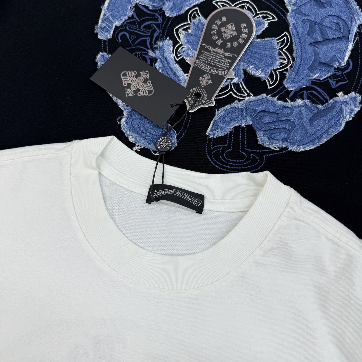 。🌾 Chrome Hearts 克罗心26s新品潮牌T恤.男女同款❤️双面品牌字母标识绣花设计.双面大