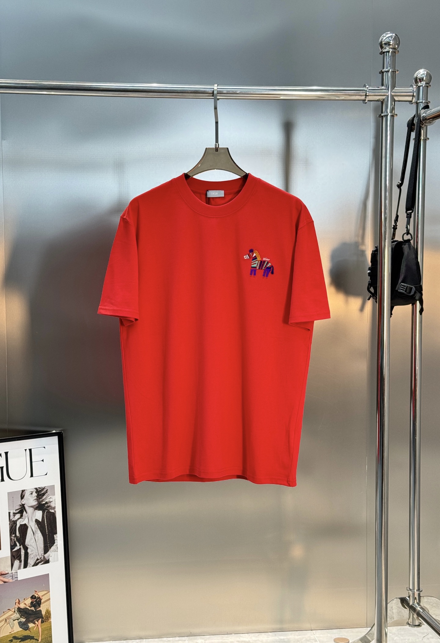 。🌾 Dior26s新品彩虹斑马刺绣T恤.男女同款❤️基础款推荐.胸前彩虹斑马刺绣🪡超吸睛，童趣又艺术感