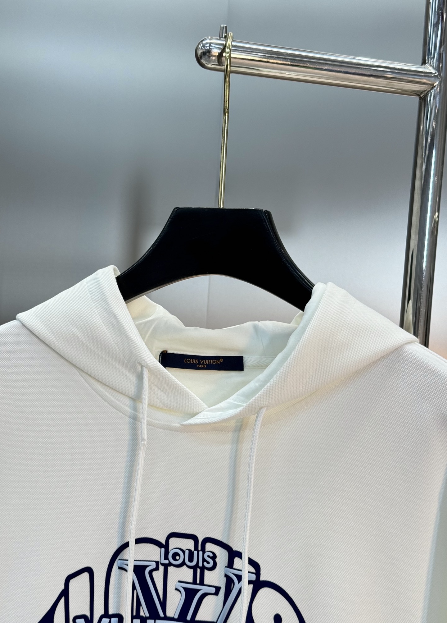 LOUIS VUITTON驴牌*涂鸦风印花卫衣.男女同款！经典Monogram字母+品牌标志，蓝白配色超