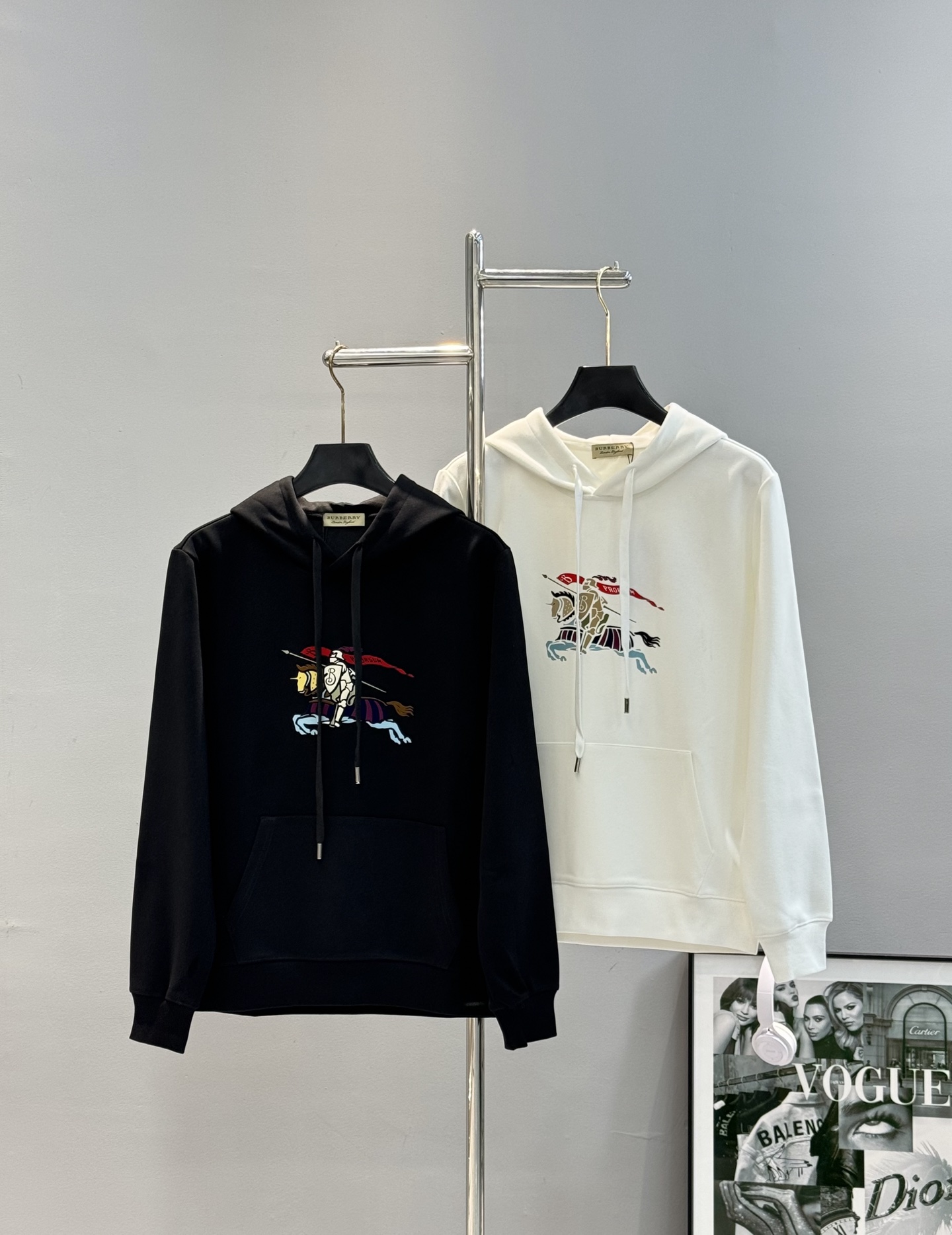 BBR*25S秋冬原单爆款连帽卫衣🔥男女同款！精致3D王牌战马印花工艺撞色设计.简单又高级！一款最基础的