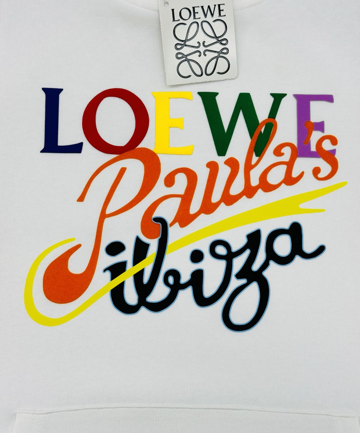 LOEWE罗意威25s新款潮人卫衣.连帽设计.男女同款！经典字母图形烫画视觉冲击力时尚感强！品牌字母图形