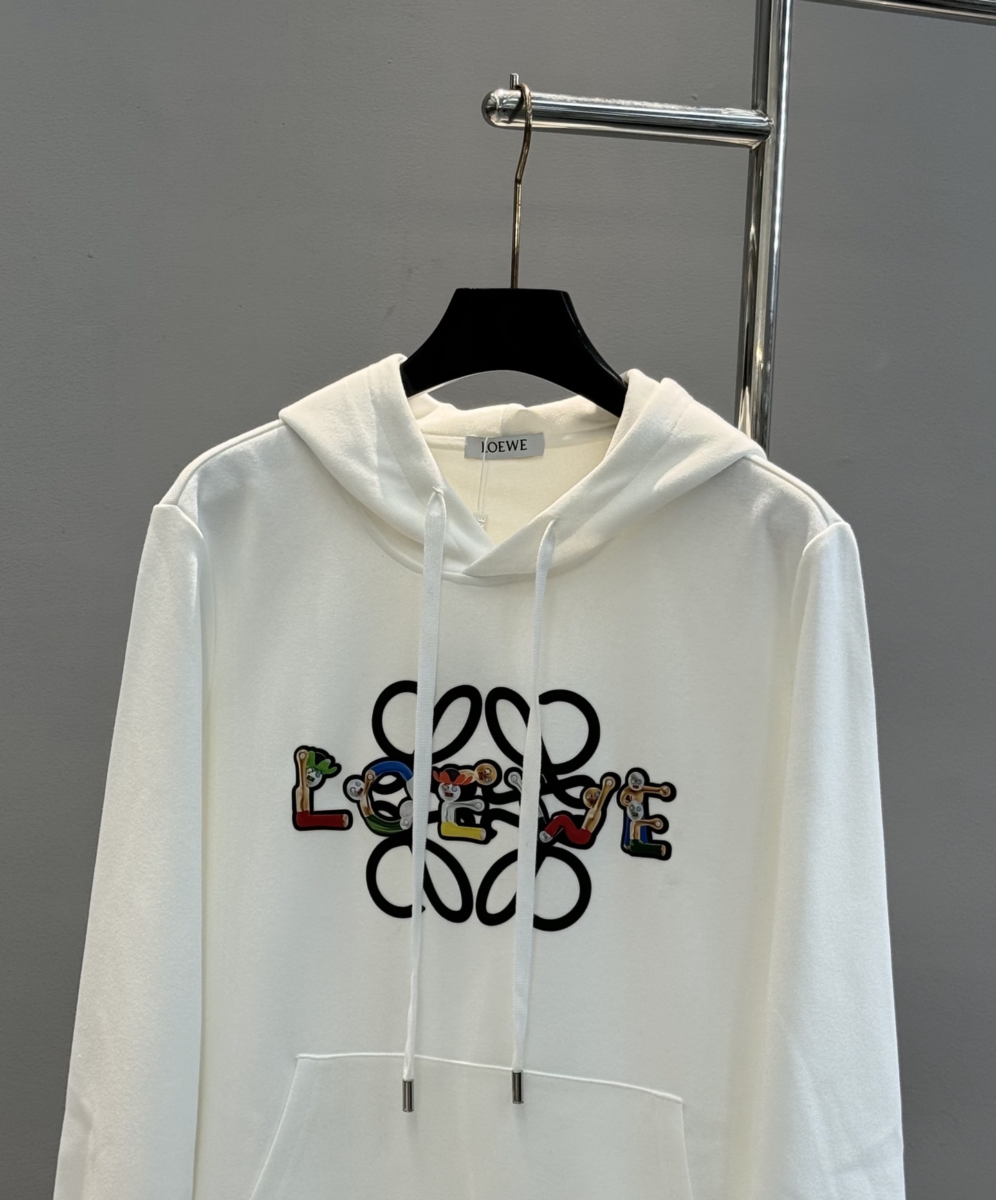 Loew*e罗意威*25s新款连帽卫衣.男女同款！顶级印花logo，帅气时尚，简约百搭款。420g卫衣棉