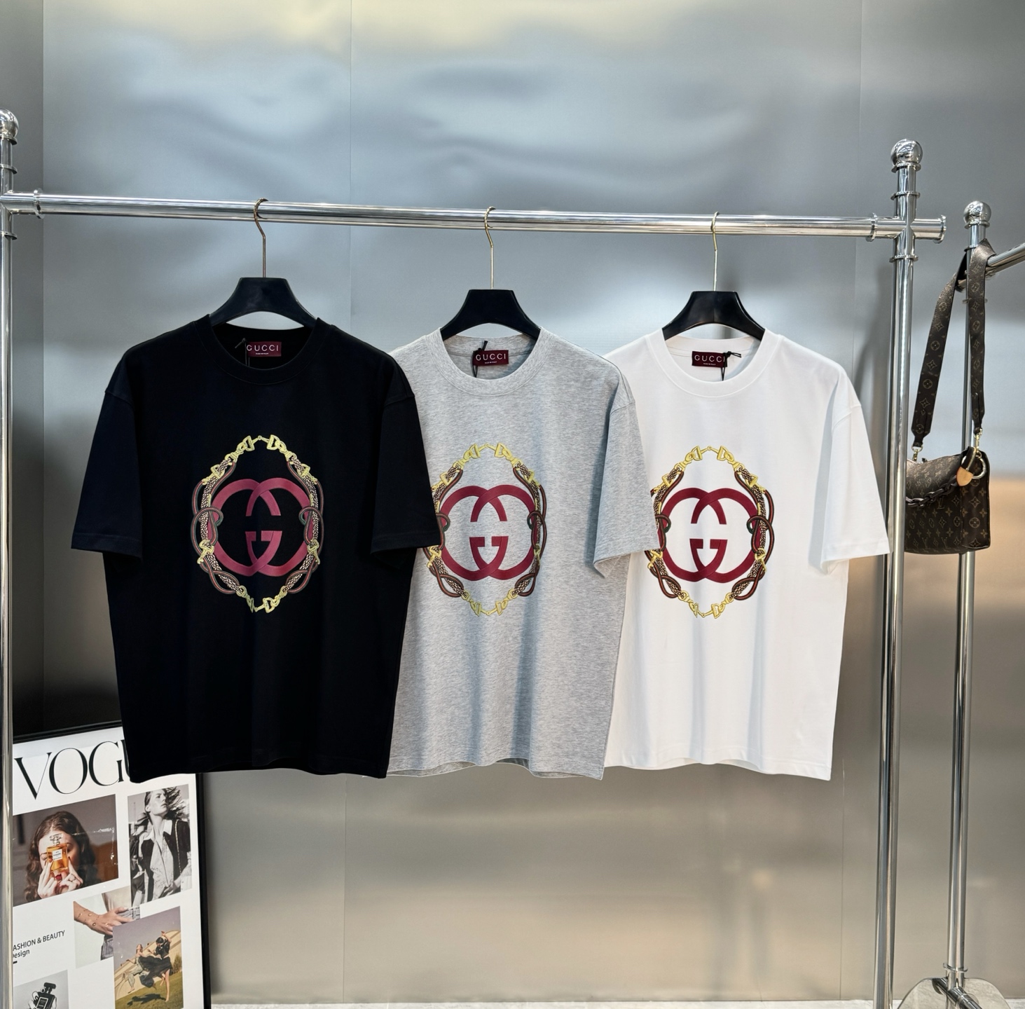 Gucci2026春夏马年限定T恤，男女同款❤️100%纯棉，280g重磅面料，柔软亲肤又挺阔有型。胸前