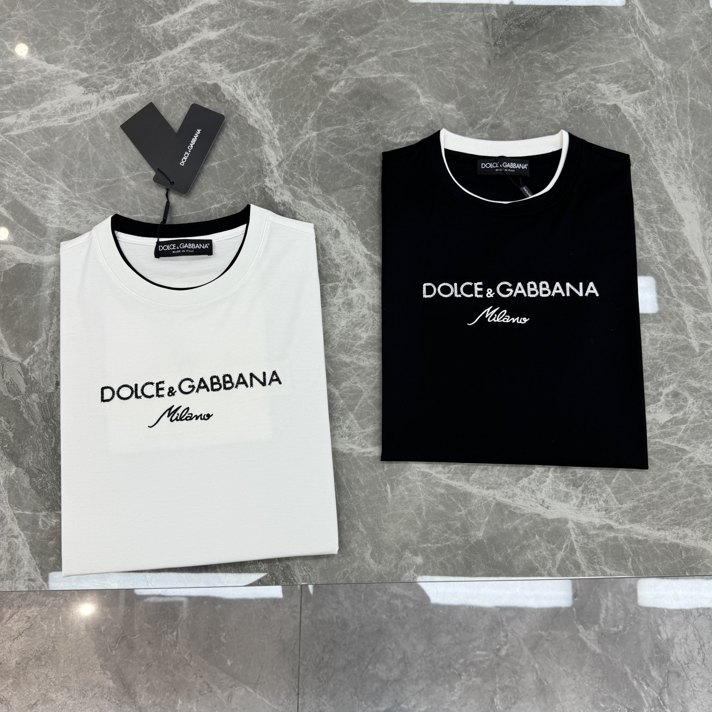 D&G杜嘉班纳26s新品丝光棉T恤.胸前