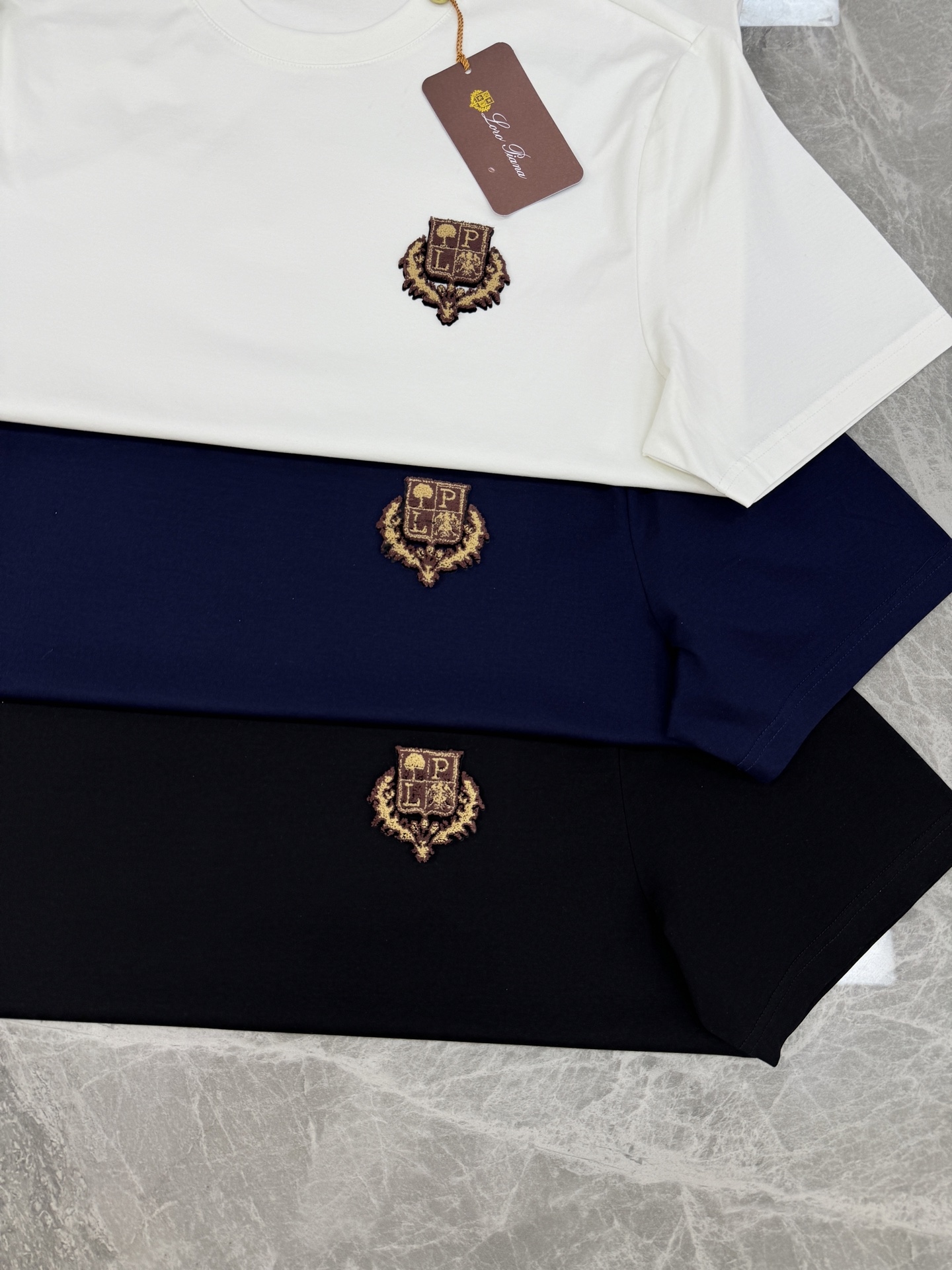 Loro Piana诺悠翩雅*26s新品丝光棉T恤.原单推荐❤️经典Loro piana标识.3D立体定