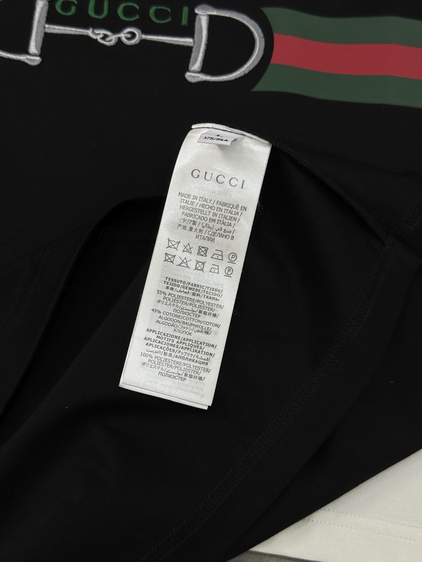 GUCCI古奇26s新品马衔扣红绿条纹T恤.190g丝光棉面料.舒适透气，定制螺纹.舒适不易变形.日常穿