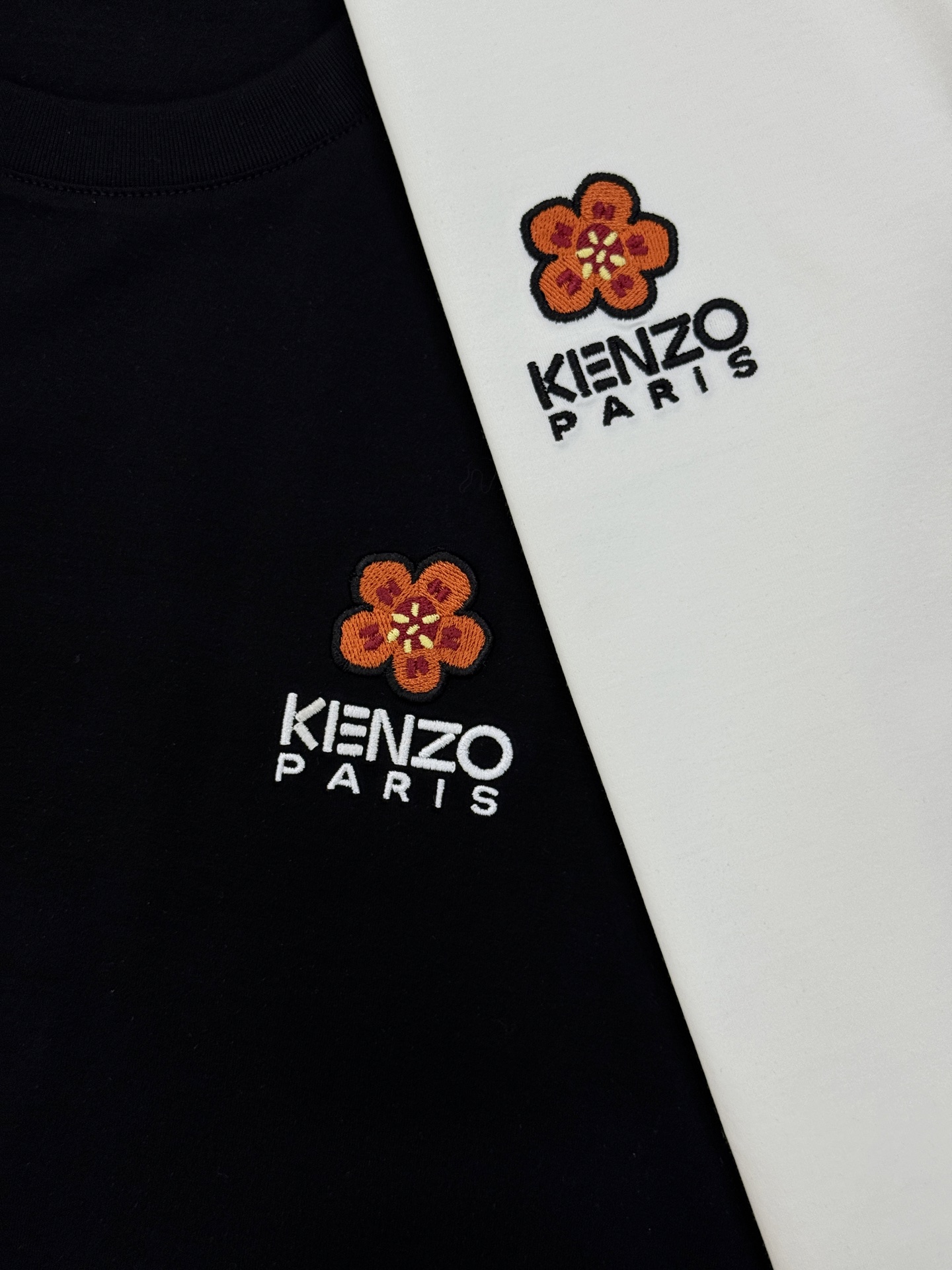 KENZO海棠花刺绣短袖，26s新品推荐❤️采用190g丝光棉面料.定制螺纹.柔软透气，穿着超舒适!胸前