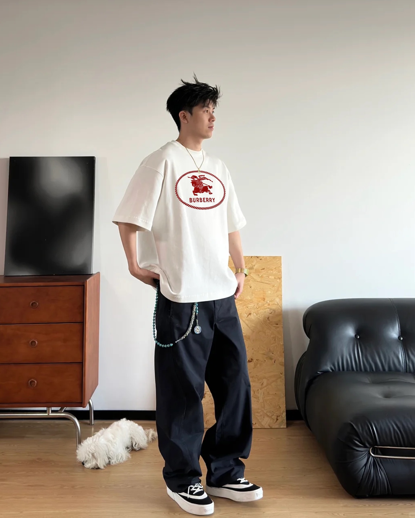 BBR*巴宝莉新品潮牌短袖T恤，男女同款❤️经典战马🐎胸前撞色层叠搭配.战马烫画采用立体发泡工艺🧼帅气时