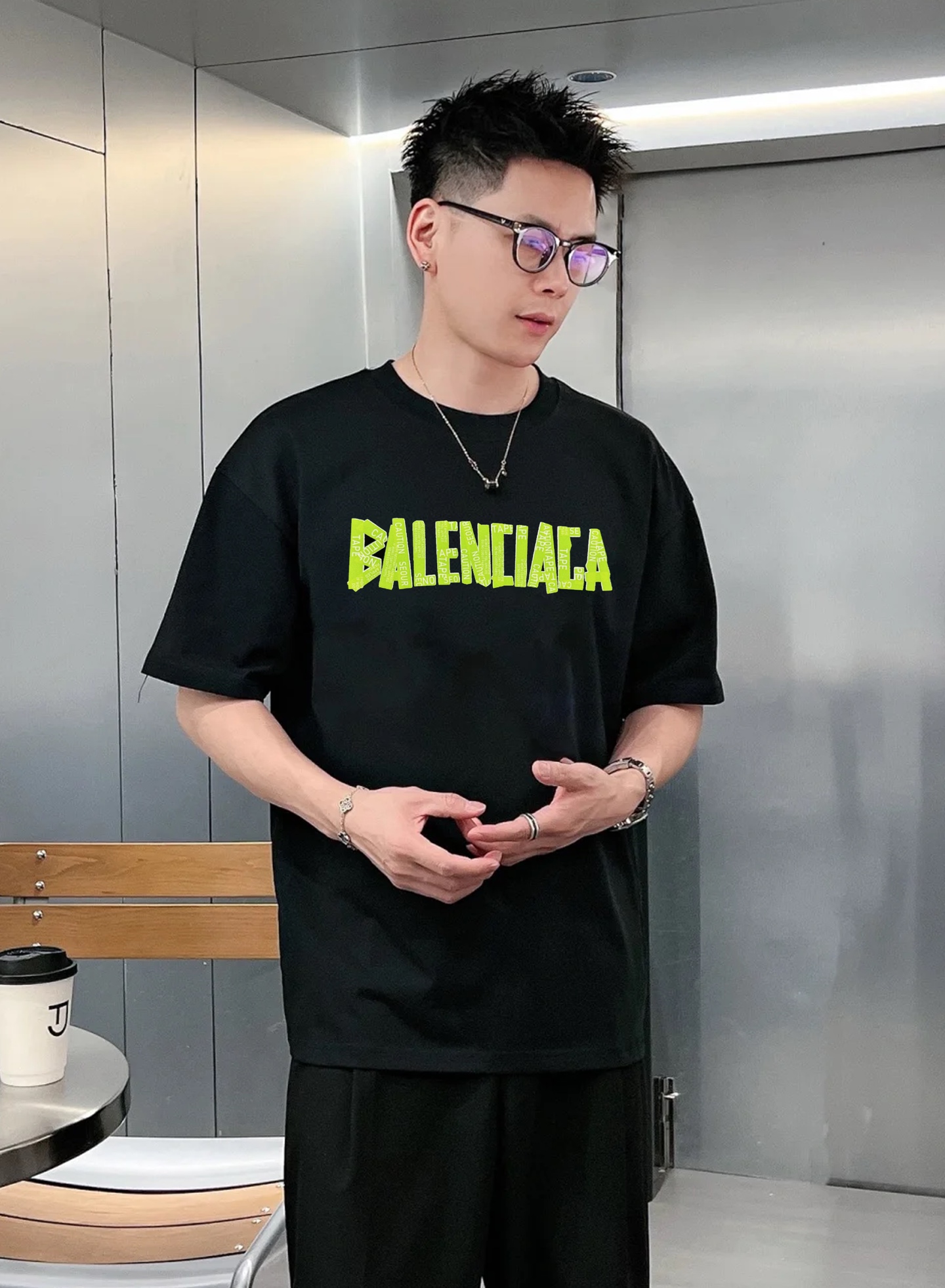 。🌾 BALENCIAG*巴黎世家新款潮牌T恤.男女同款推荐！280g纯棉面料.定制螺纹.面料柔软舒适.