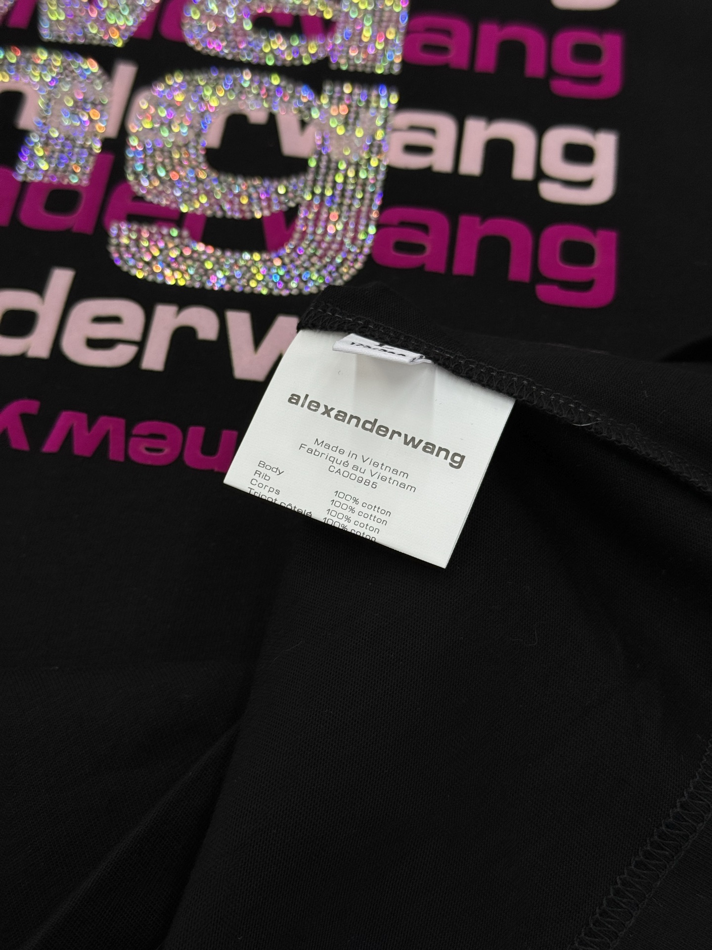 。🌾 Alexa*wang新款亚历山大王圆领T恤.潮牌T恤！男女同款～不同工艺呈现不一样的视觉感受，压花