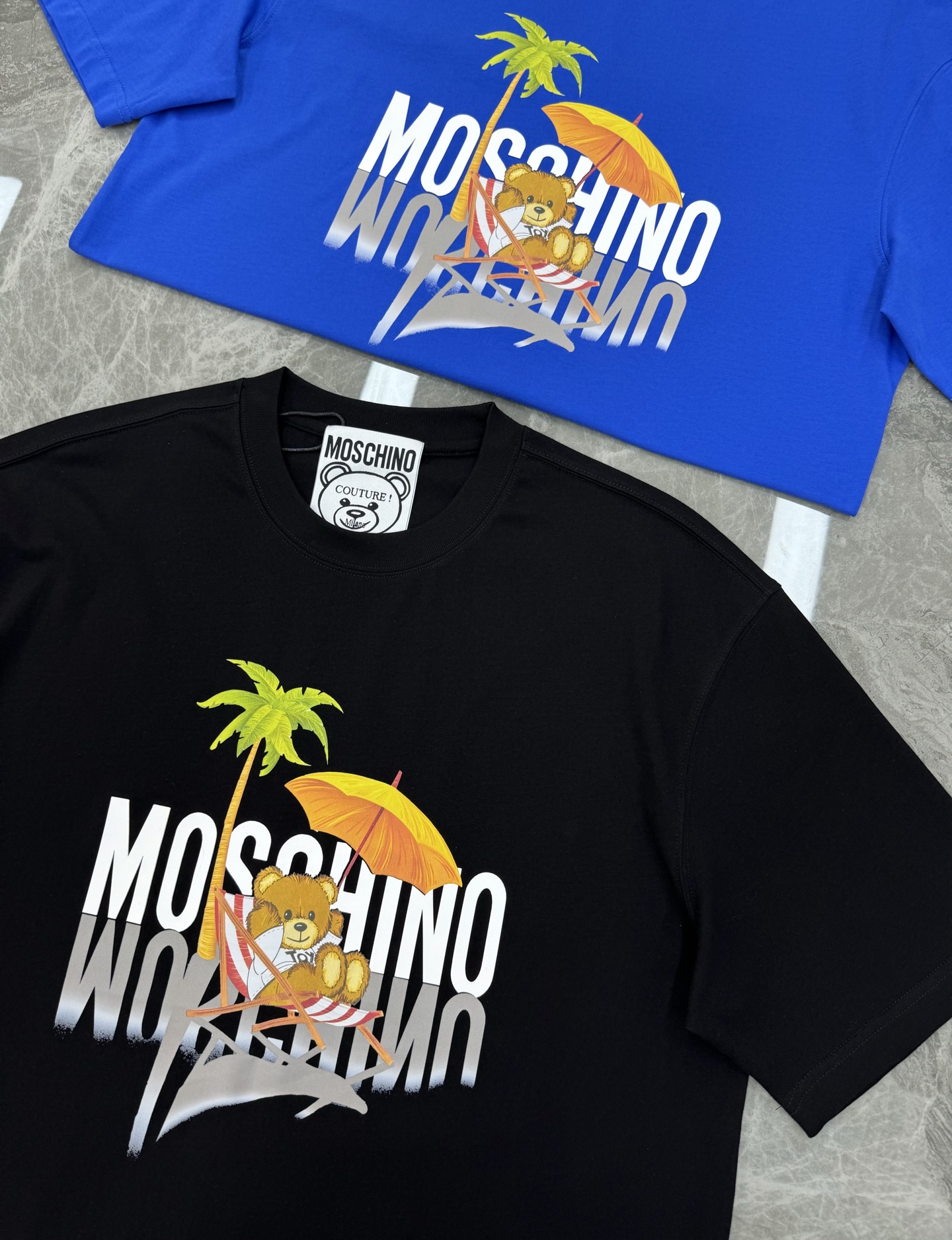 。🌾 MOSCHIN*莫斯奇诺*新款潮牌情侣款T恤.原单推荐！小熊圆领短袖，街头风的新纪…整体图形质感呈