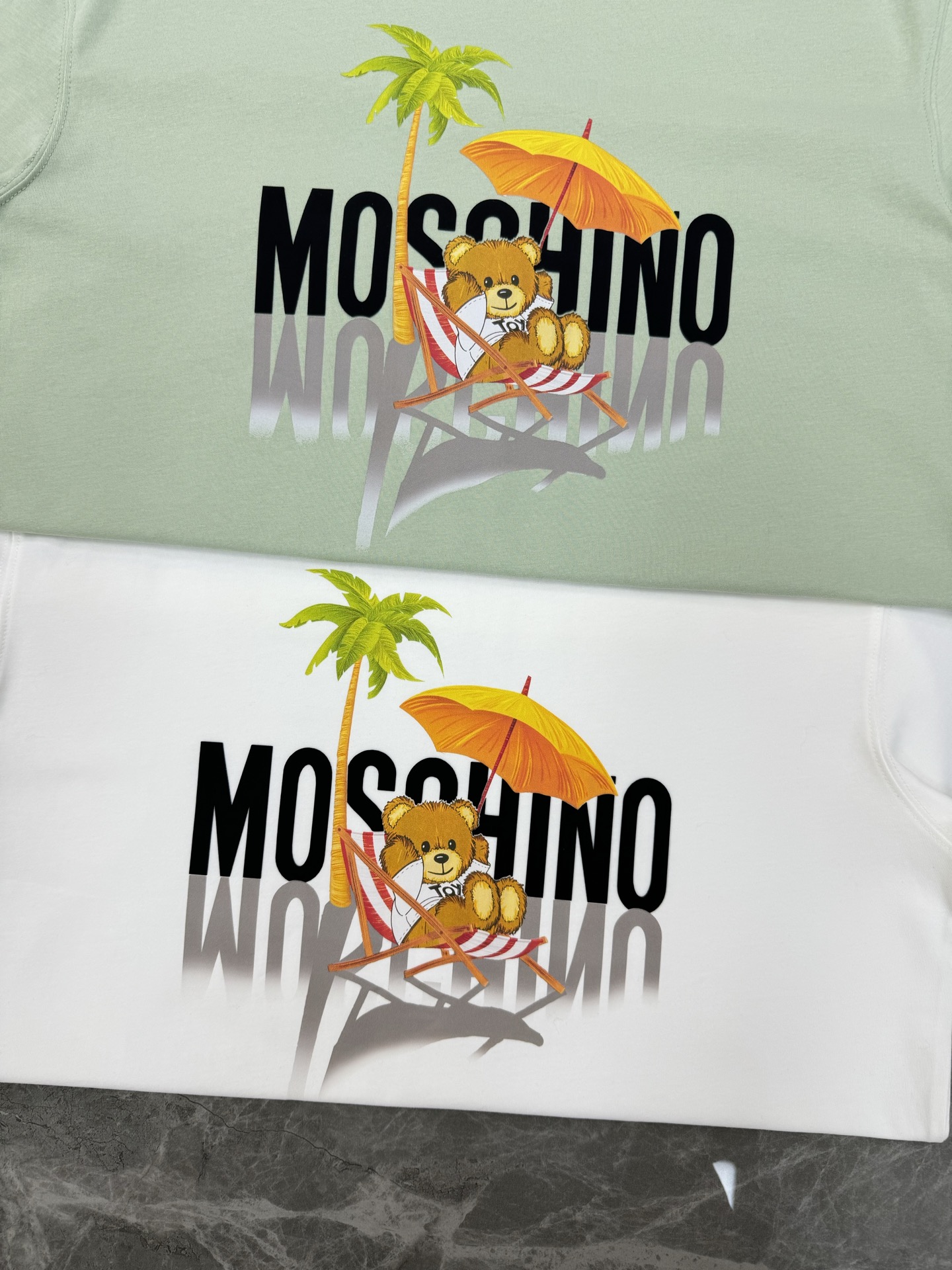 。🌾 MOSCHIN*莫斯奇诺*新款潮牌情侣款T恤.原单推荐！小熊圆领短袖，街头风的新纪…整体图形质感呈