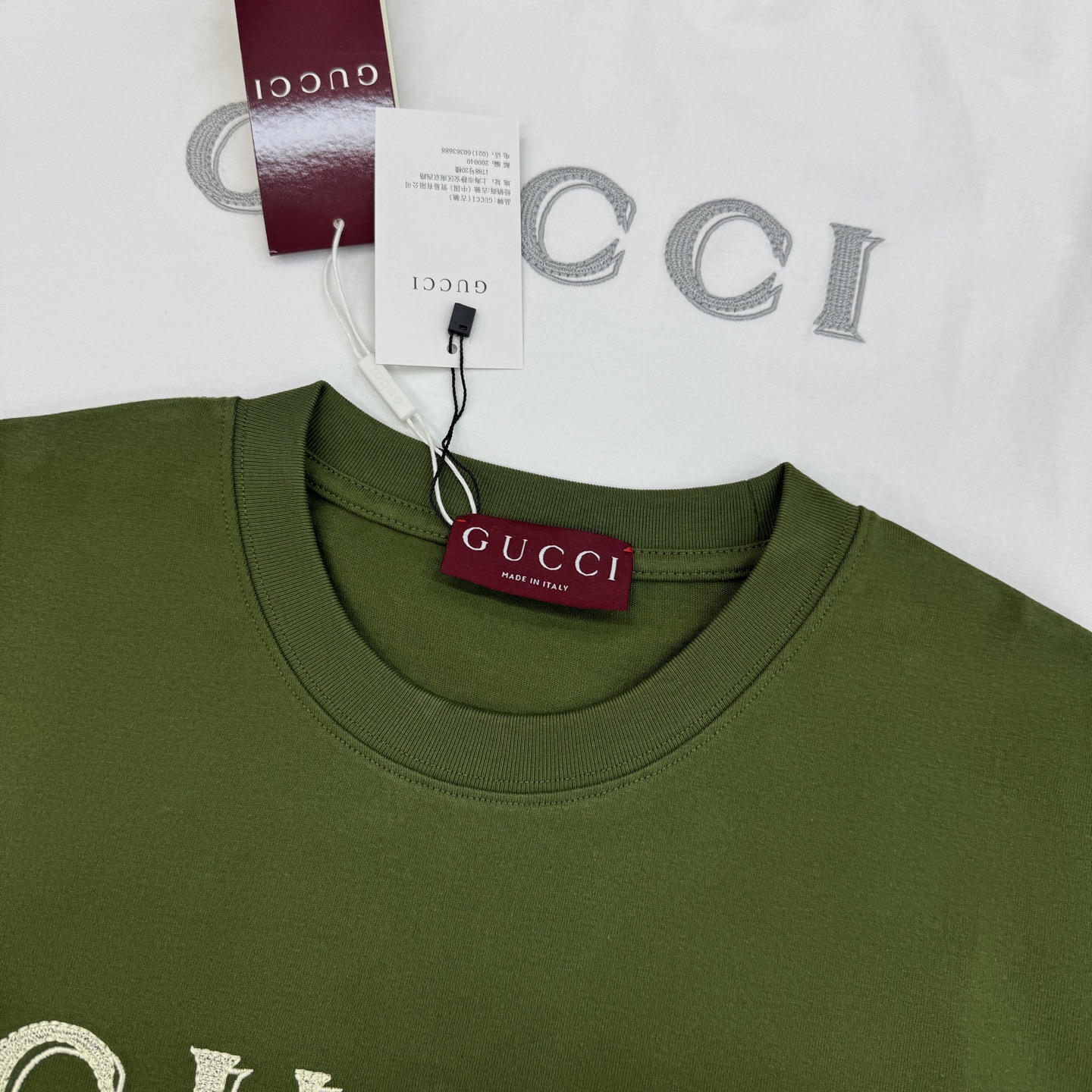 。🌾 Gucci古奇26s新款潮牌刺绣T恤，男女同款❤️260g优质纯棉材质，柔软亲肤，日常穿着超舒适!