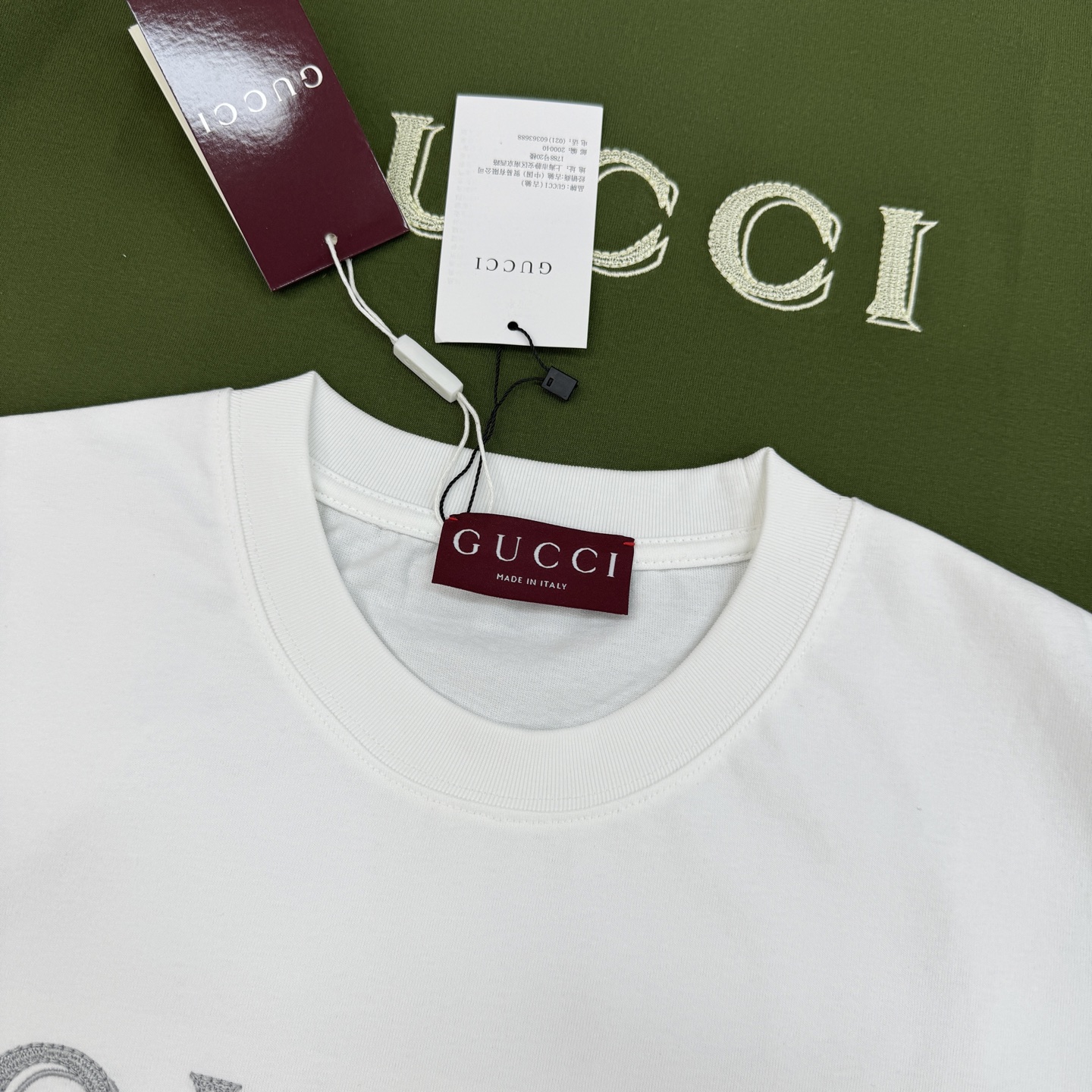 。🌾 Gucci古奇26s新款潮牌刺绣T恤，男女同款❤️260g优质纯棉材质，柔软亲肤，日常穿着超舒适!