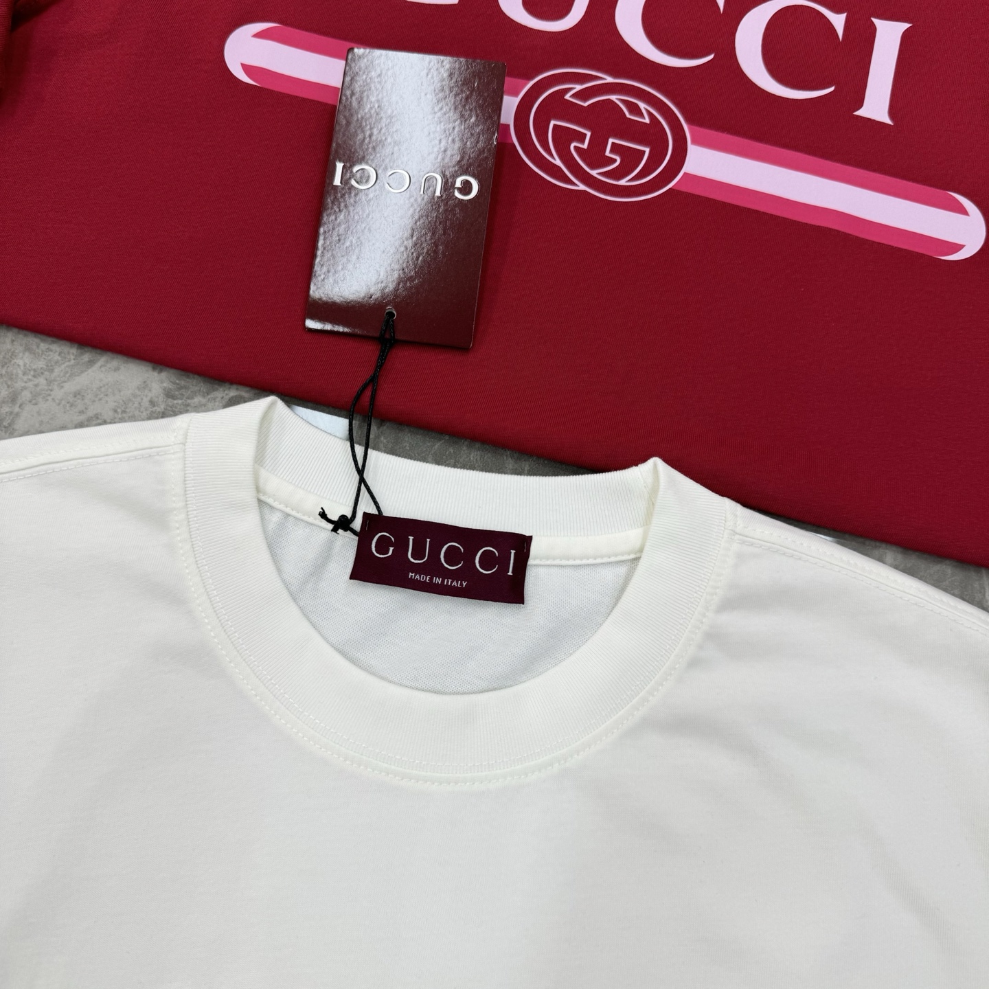 。🌾 GUCC*潮牌新款潮牌圆领T恤.男女同款～潮人必备！胸前定制品牌图形烫画工艺.经典GUCCI字母撞