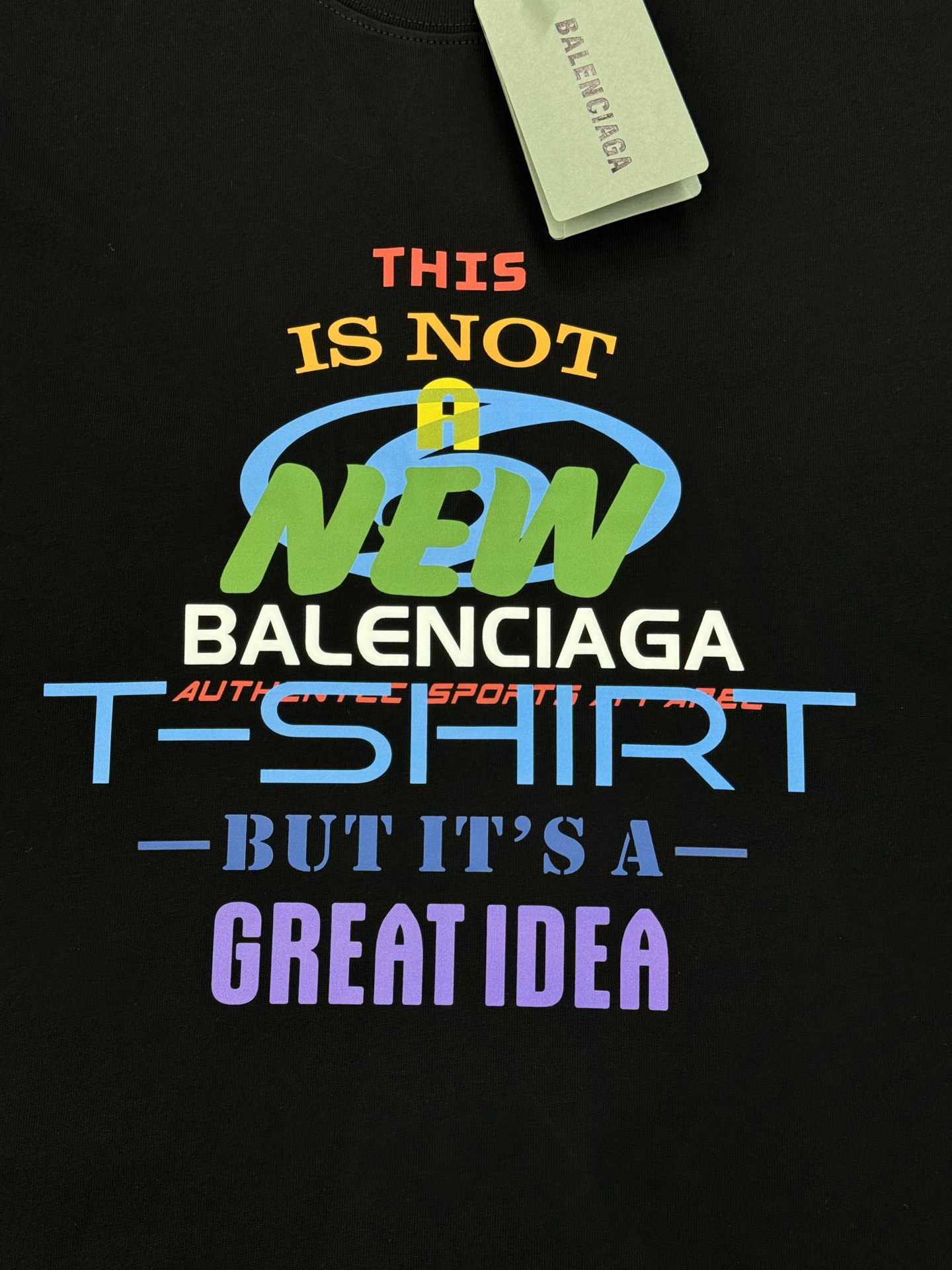 。🌾 Balenciag*巴黎世家新款潮牌T恤.男女同款！os版型真的很迷人.品牌图形字母烫画设计.双面