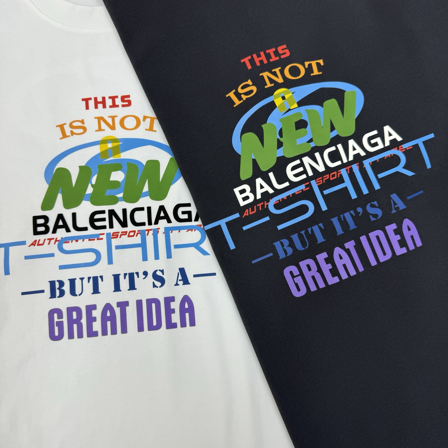 。🌾 Balenciag*巴黎世家新款潮牌T恤.男女同款！os版型真的很迷人.品牌图形字母烫画设计.双面