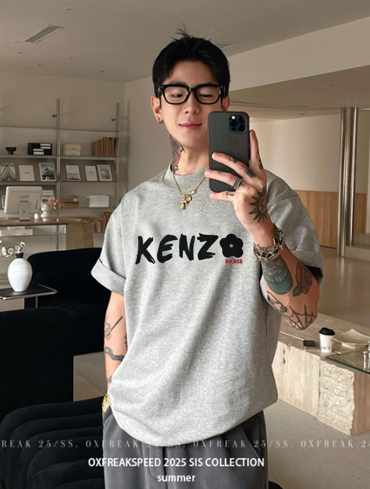 KENZ*高田*三新品潮牌T恤.男女同款～❤️最新短袖T恤，传承经典著作改良后的新品更加的具有立体感官，