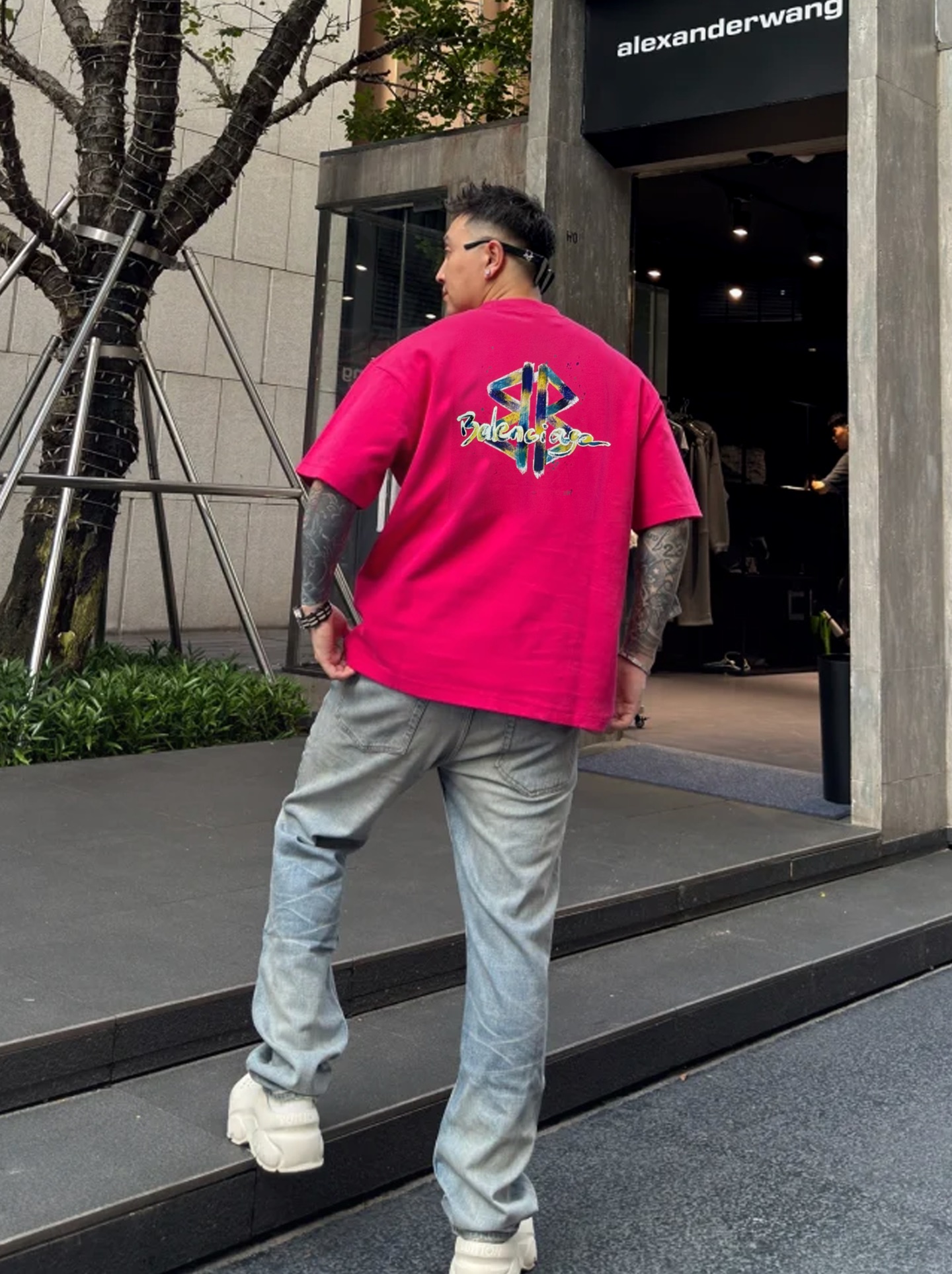 Balenciaga巴黎世家新款潮牌T恤.男女同款❤️采用独家定制面料，柔软透气超舒服!双面彩色喷色Lo