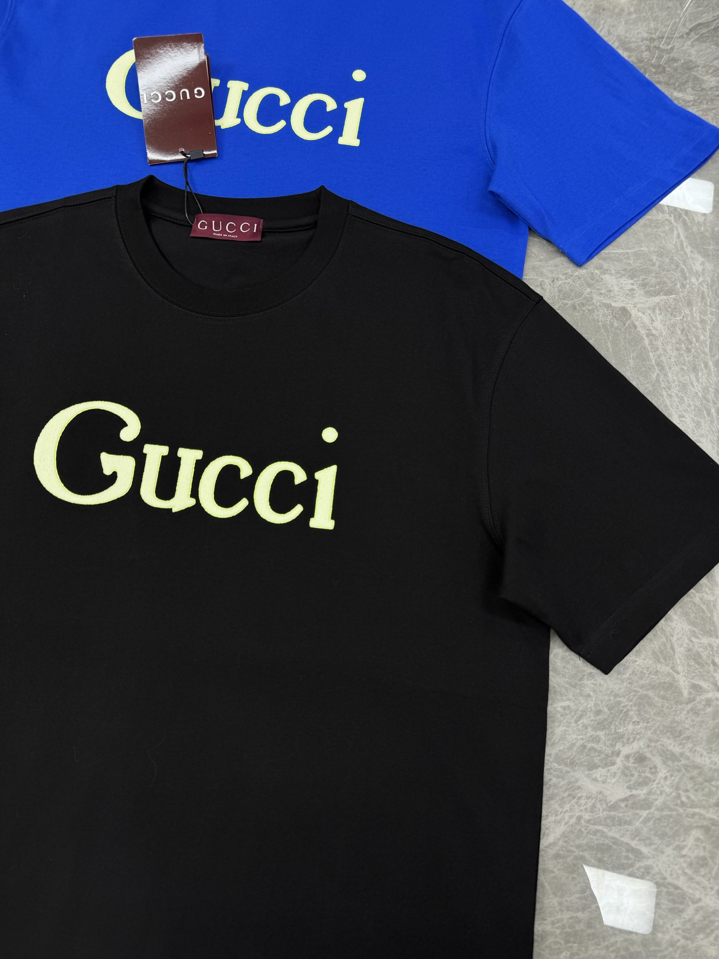 Gucci古奇新款潮牌T恤，男女同款❤️经典基础款，正面绿色 Gucci字样超有辨识度计。高品质280g